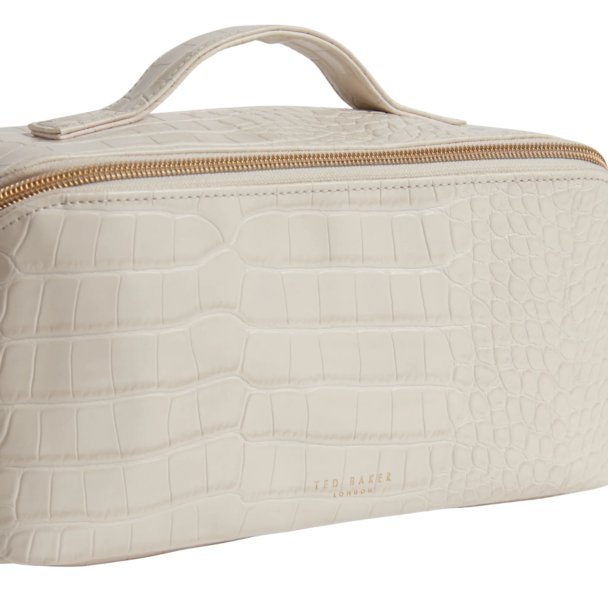 Womens Ted Baker Ivory Vieda Croc Effect Small Makeup Bag - Image 3