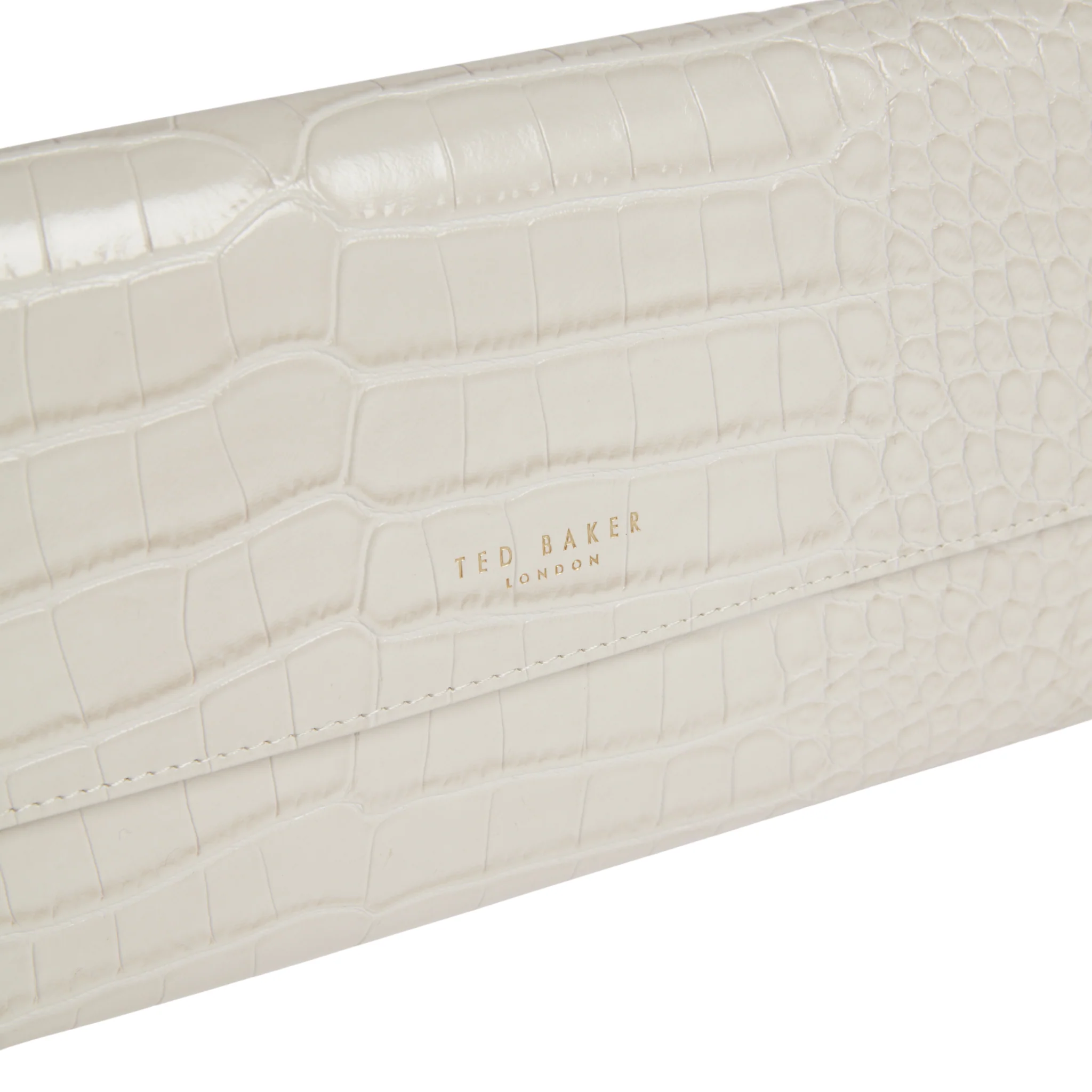 Womens Ted Baker Ivory Viviia Croc Effect Travel Wallet Clutch - Image 3