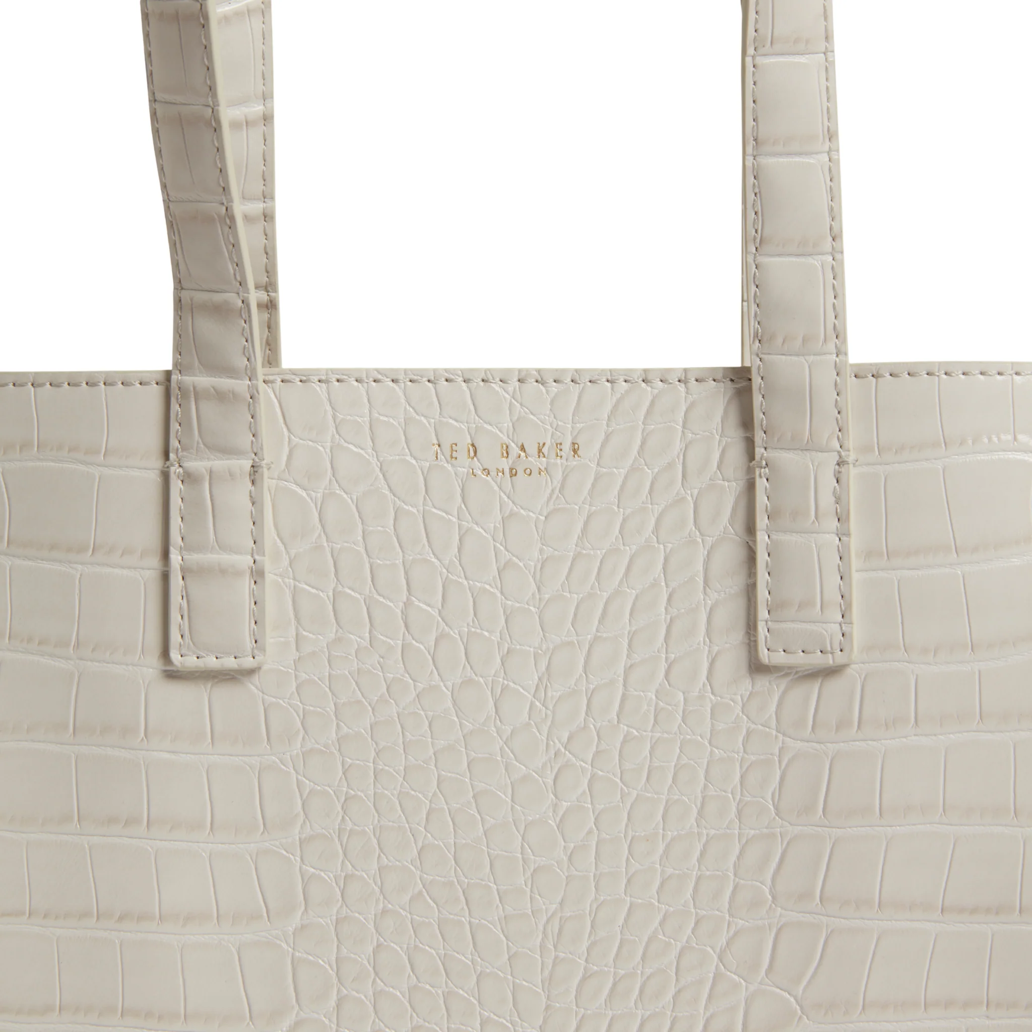 Womens Ted Baker Ivory Wenonaa Croc Effect Small Icon Bag - Image 2