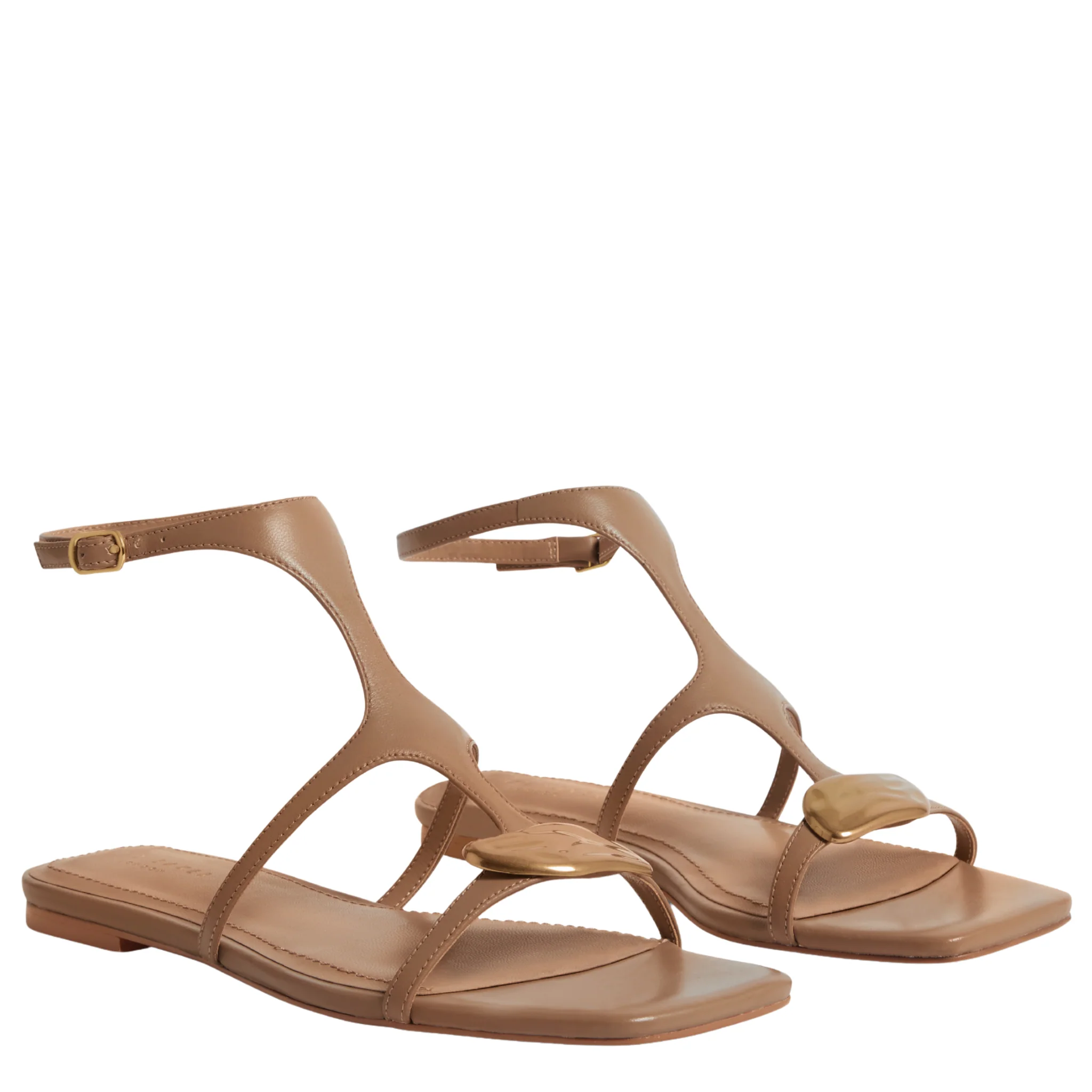 Womens Ted Baker Light Brown Audreii Flat Gladiator Sandals - Image 3