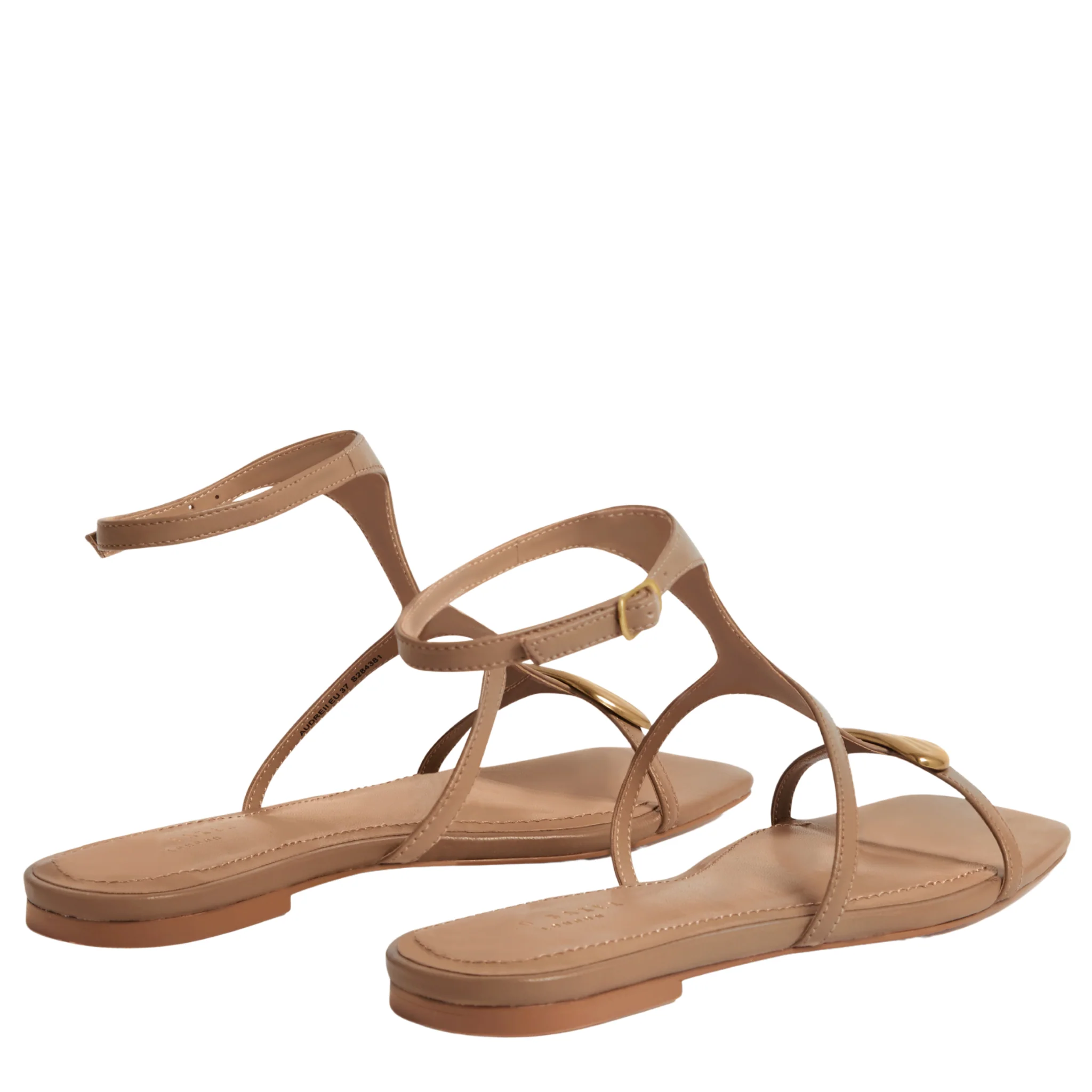 Womens Ted Baker Light Brown Audreii Flat Gladiator Sandals - Image 5