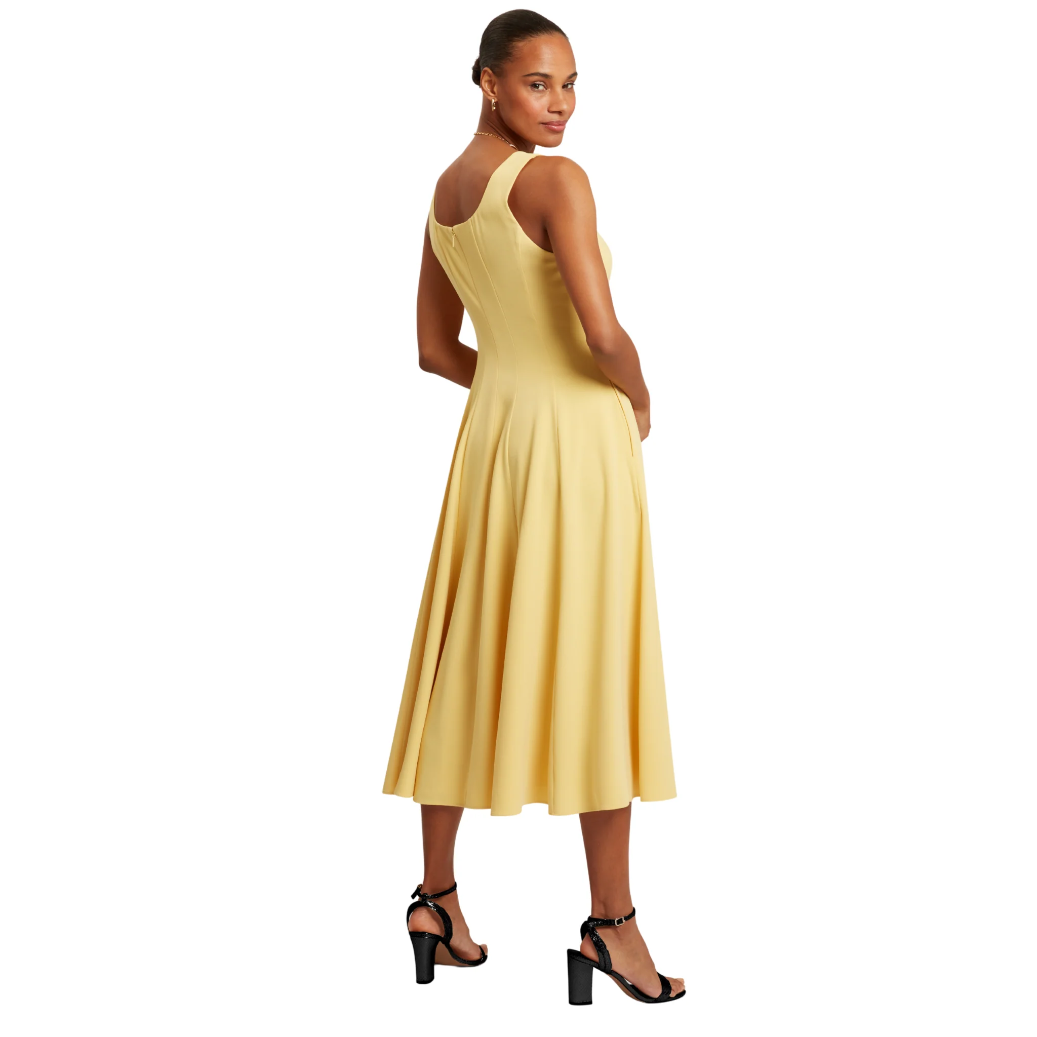 Womens Ted Baker Light Yellow Arlott Panelled Midi Dress - Image 2