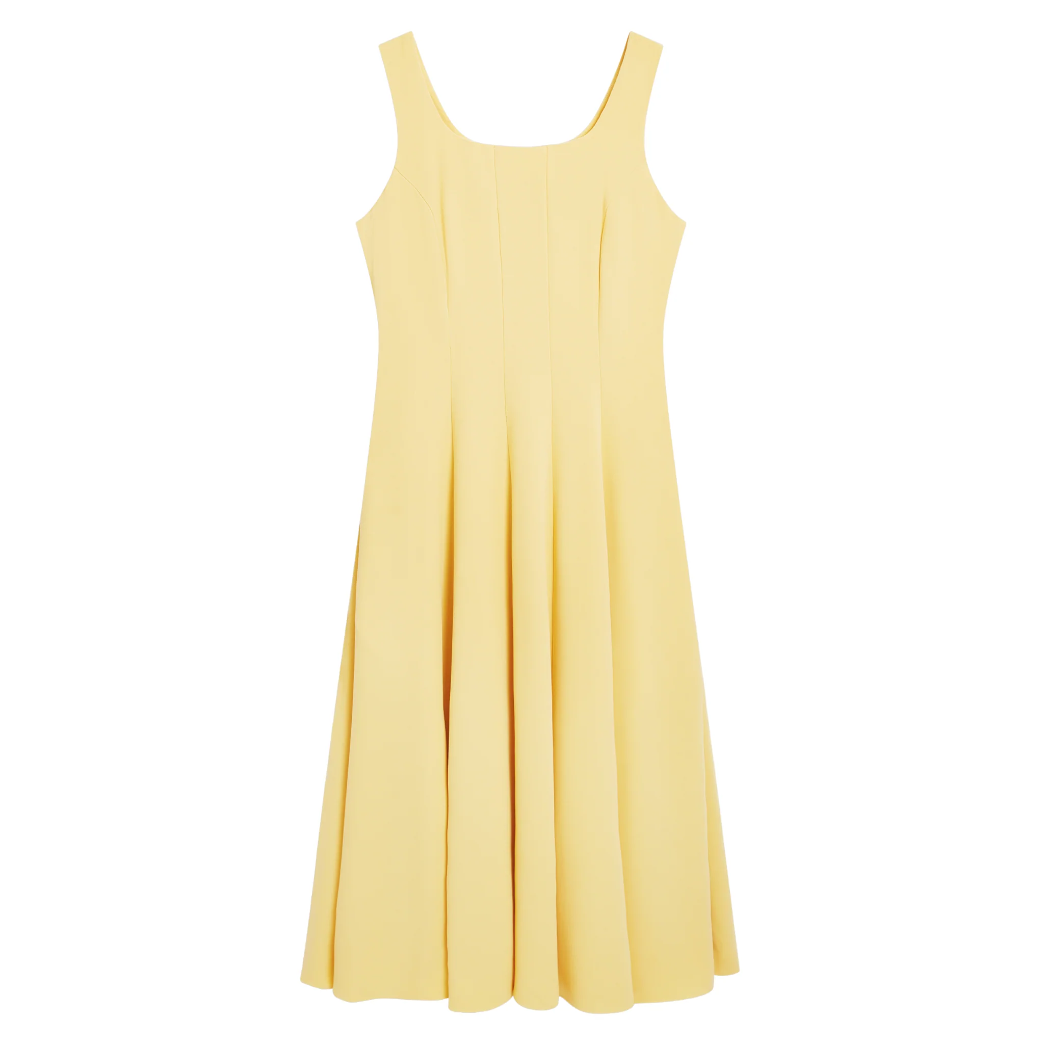 Womens Ted Baker Light Yellow Arlott Panelled Midi Dress - Image 3