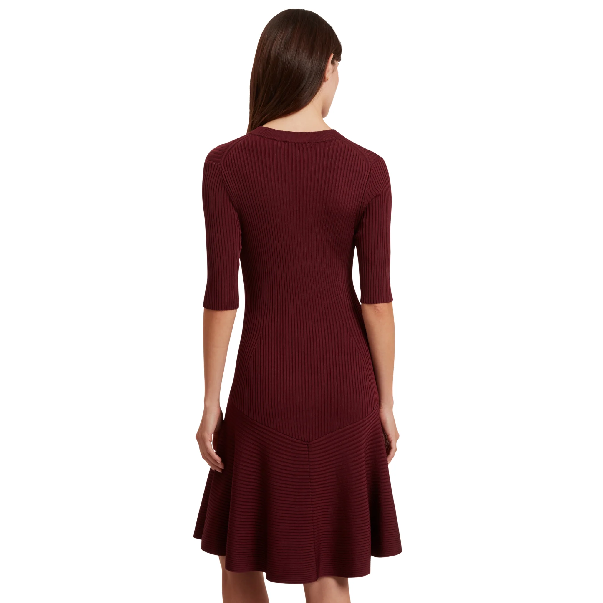 Womens Ted Baker Maroon Mahraa Knitted Mini Dress - Image 4