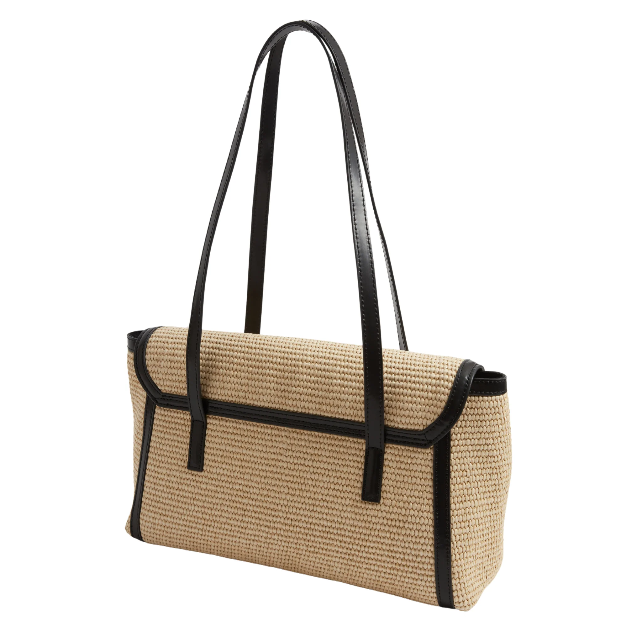 Womens Ted Baker Natural Kkylii Twist Lock Detail Raffia Tote Bag - Image 4
