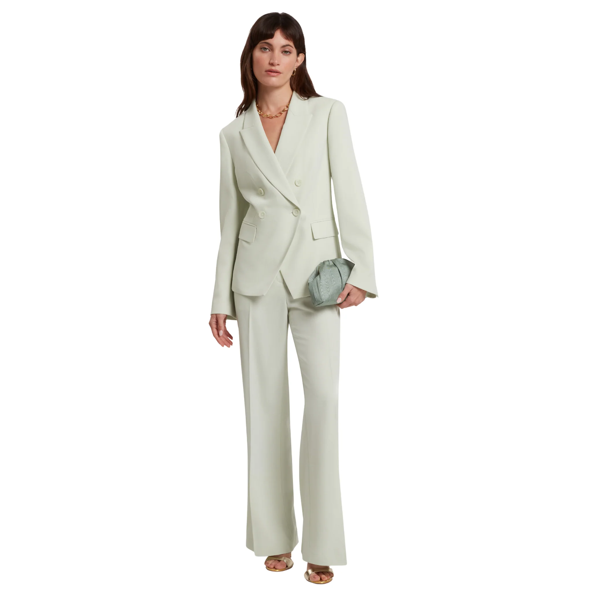 Womens Ted Baker Pale Green Brida Double Breasted Blazer - Image 5