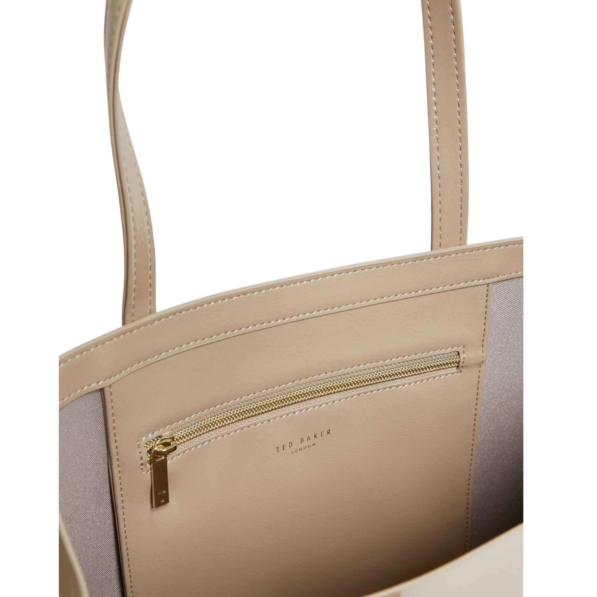 Womens Ted Baker Stone Crinkon Crinkle Large Icon Bag - Image 4