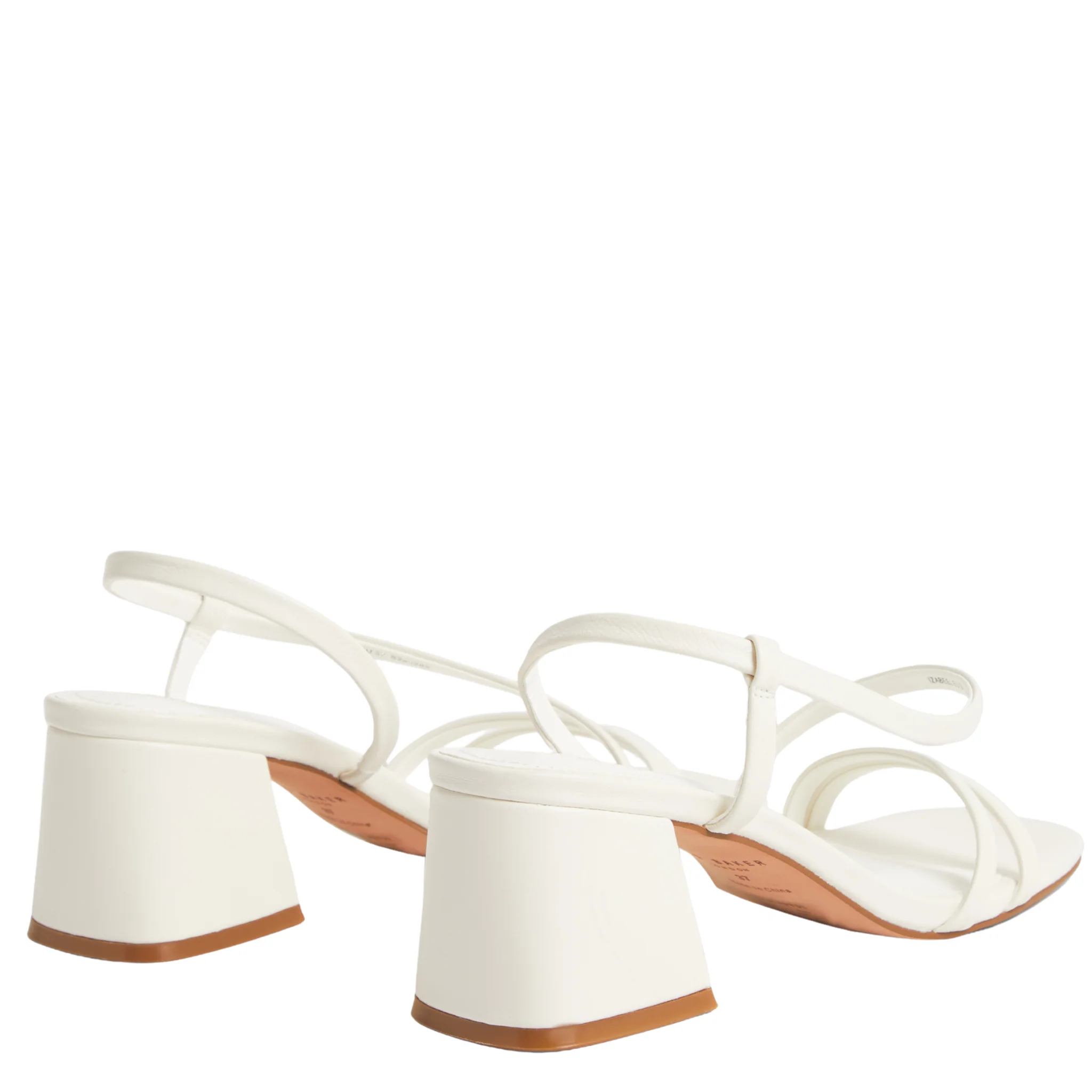 Womens Ted Baker White Izabeel Strappy Block Heels - Image 3