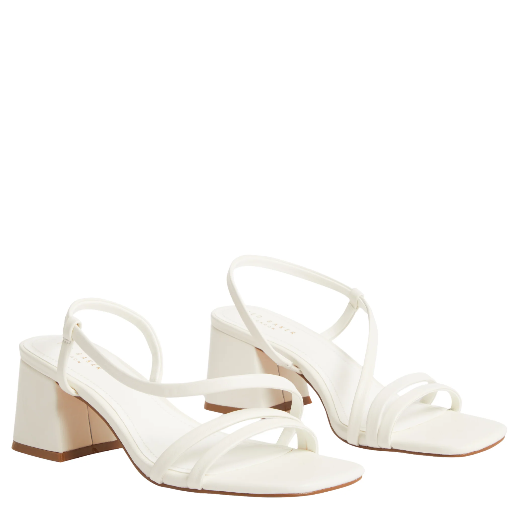 Womens Ted Baker White Izabeel Strappy Block Heels - Image 4