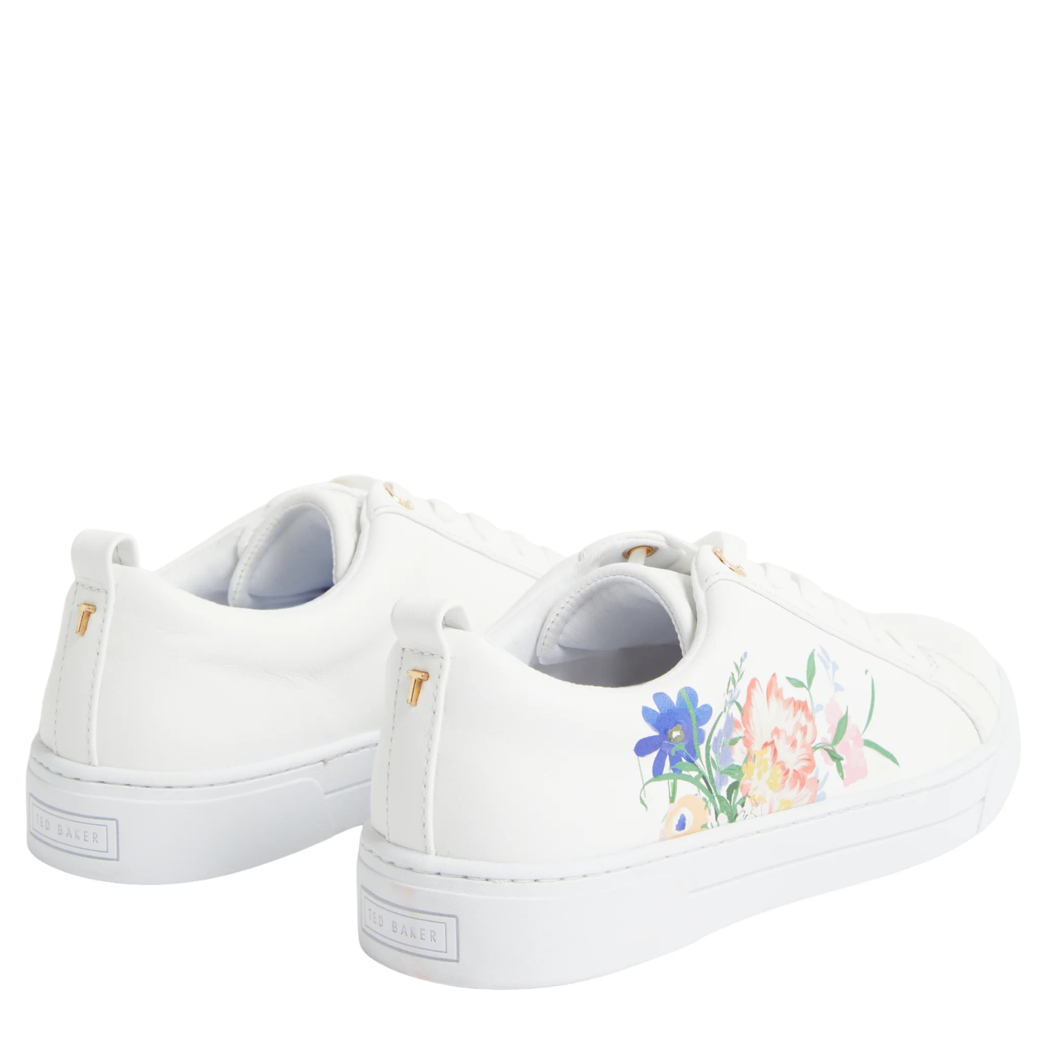 Womens Ted Baker White Kaiila Printed Detail Trainers - Image 4