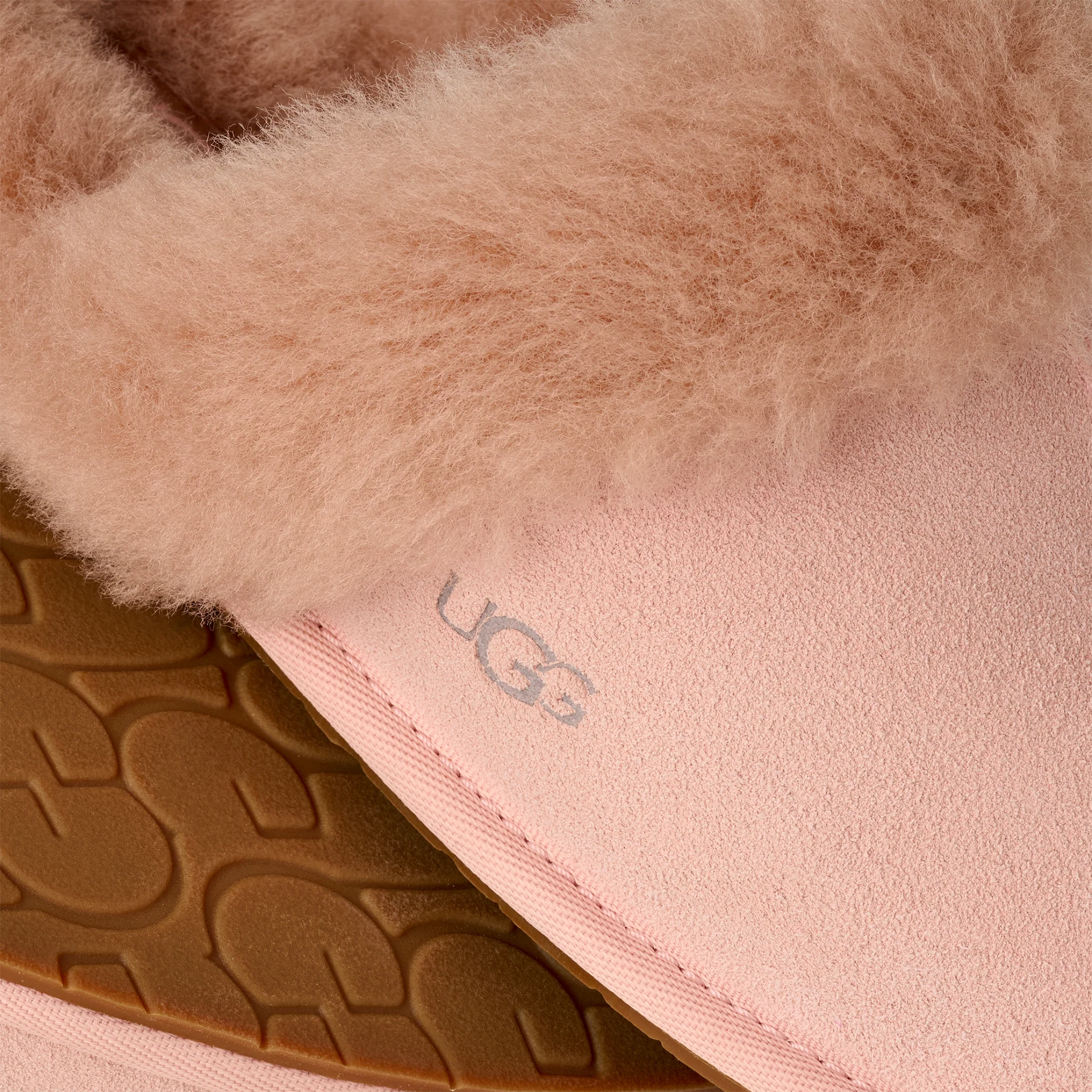 Womens UGG Beige Blush Scuffette II Slippers - Image 4