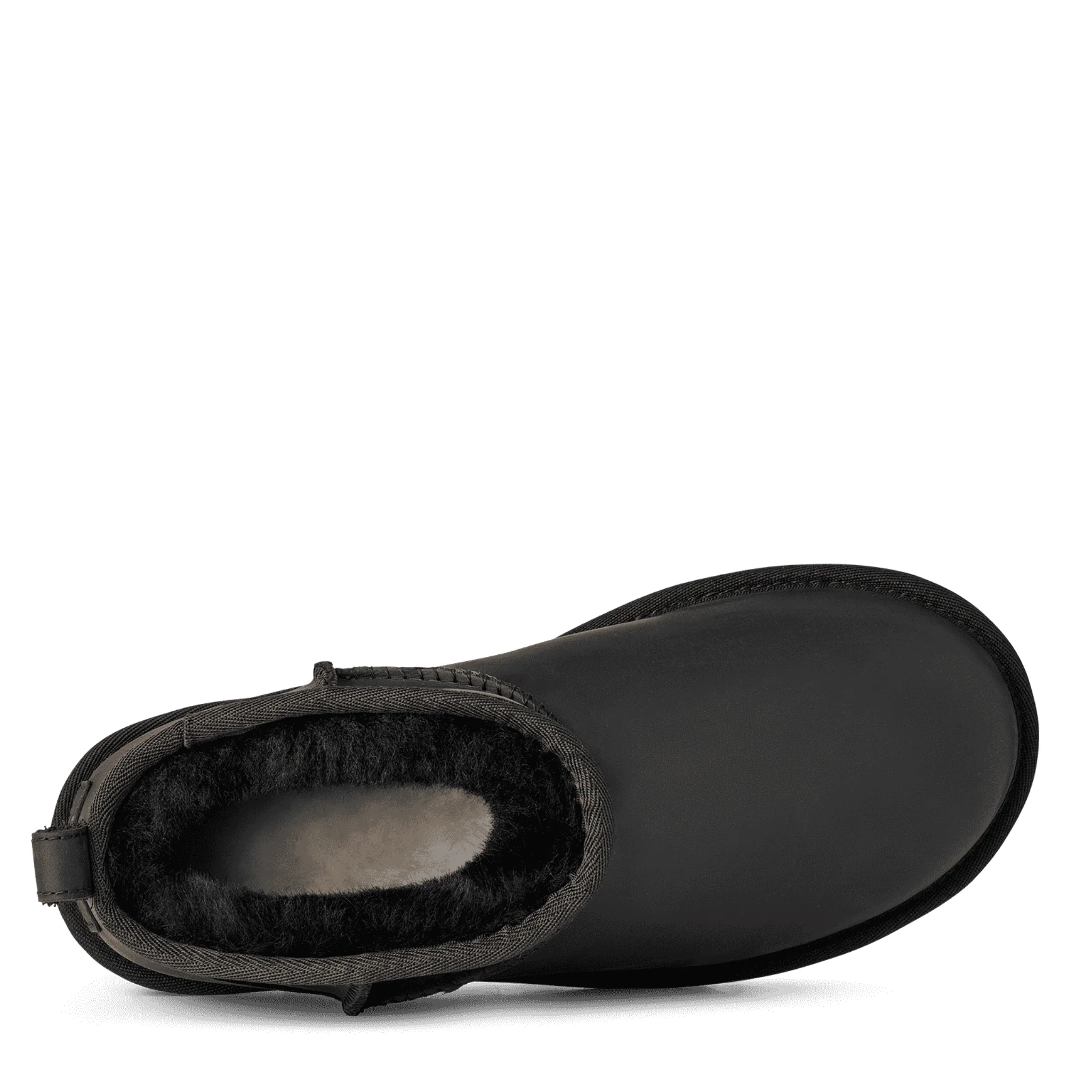 Womens UGG Black Classic Ultra Mini Leather Boots - Image 6