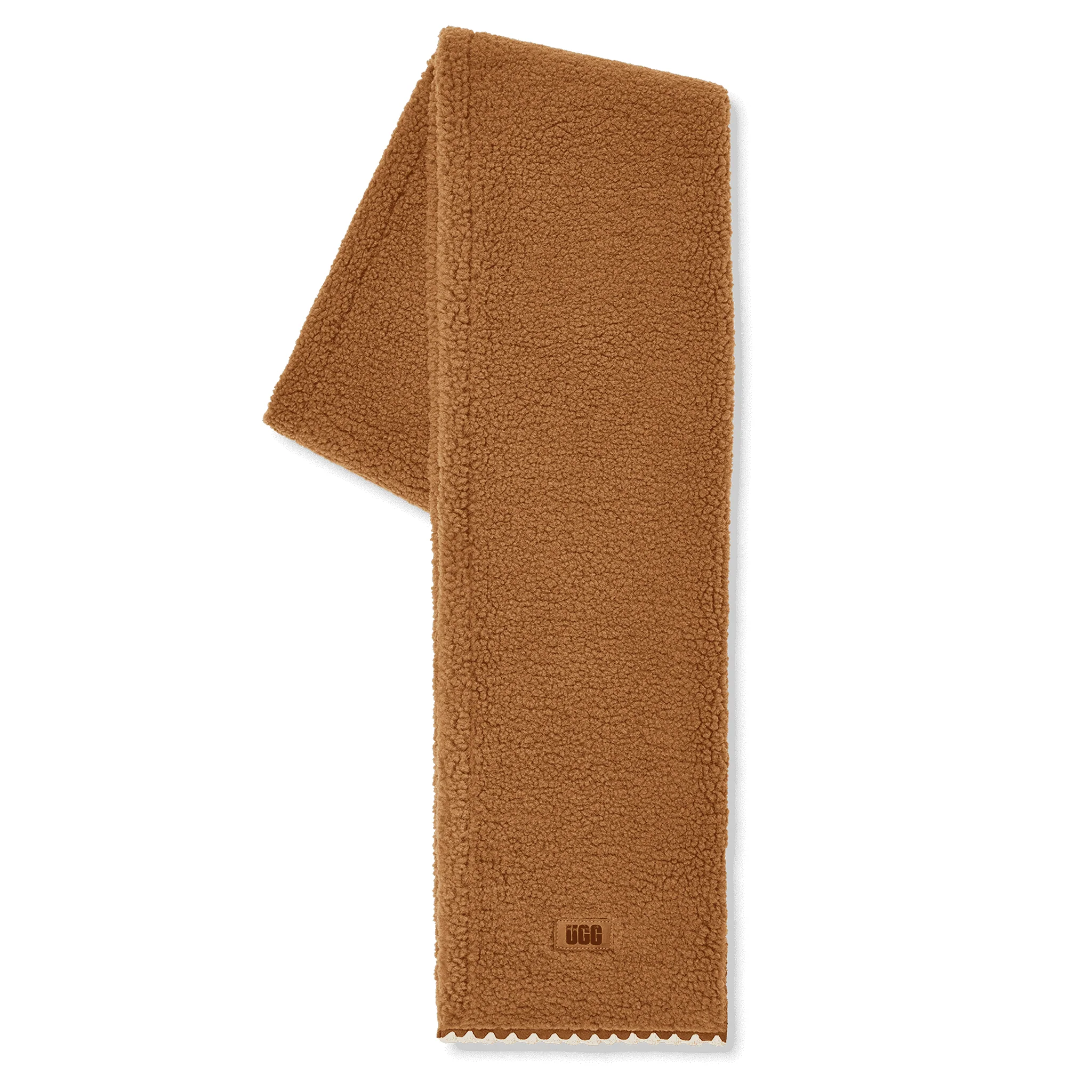 Womens UGG Chestnut UGGFluff Scalloped Scarf - Image 2
