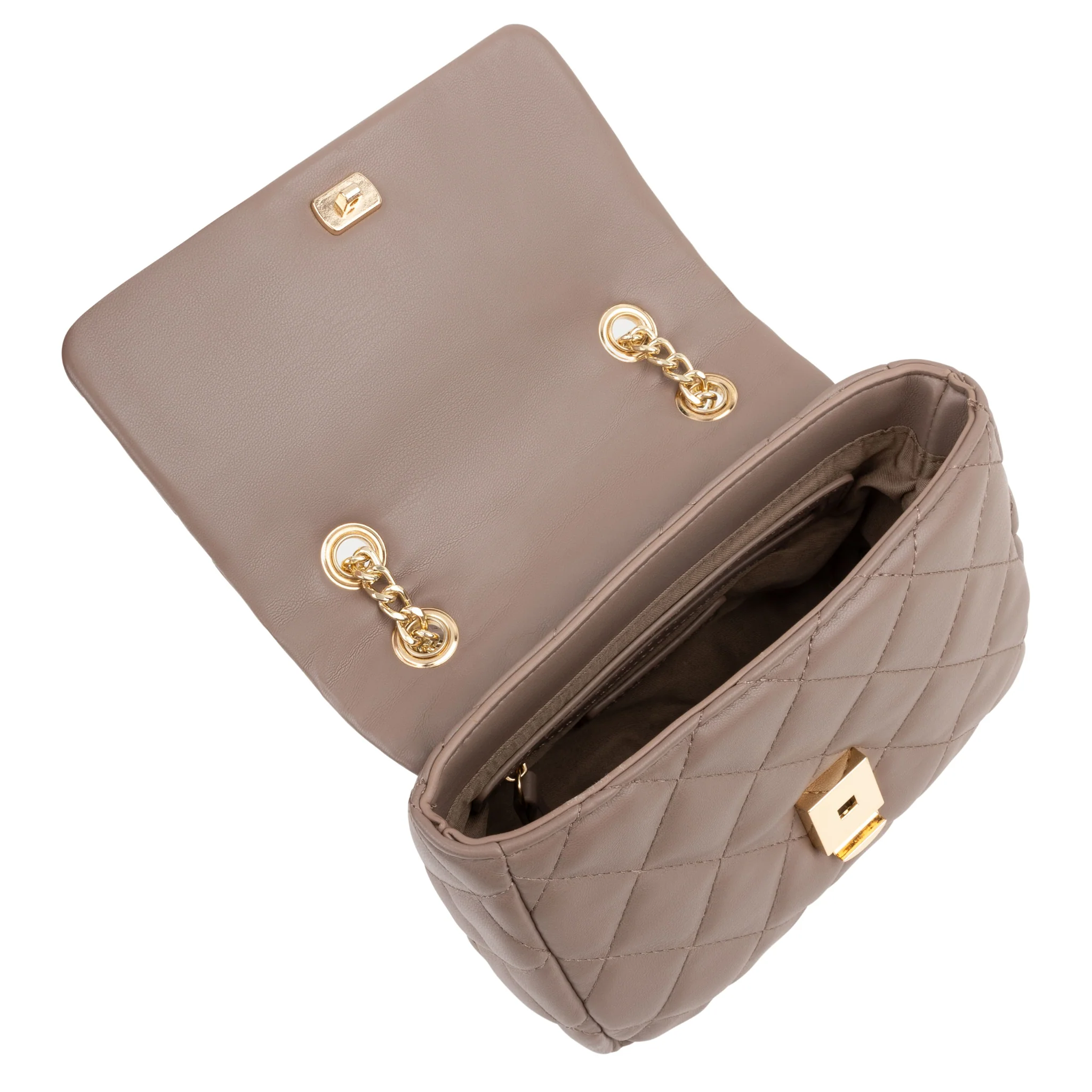 Womens Valentino Taupe Ocarina Small Flap Crossbody Bag - Image 3