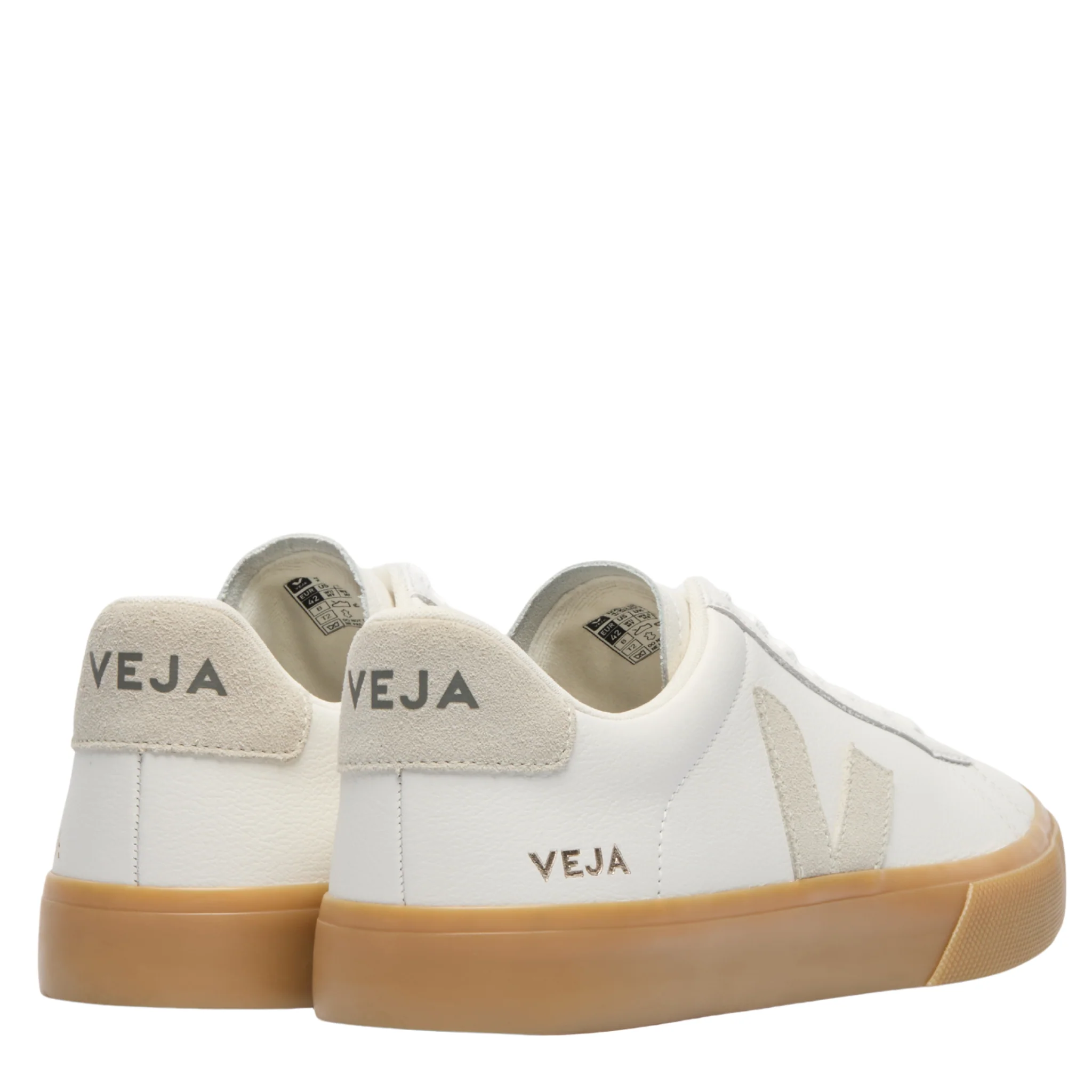 Womens VEJA Extra White/Natural/Natural Campo Leather Trainers - Image 4