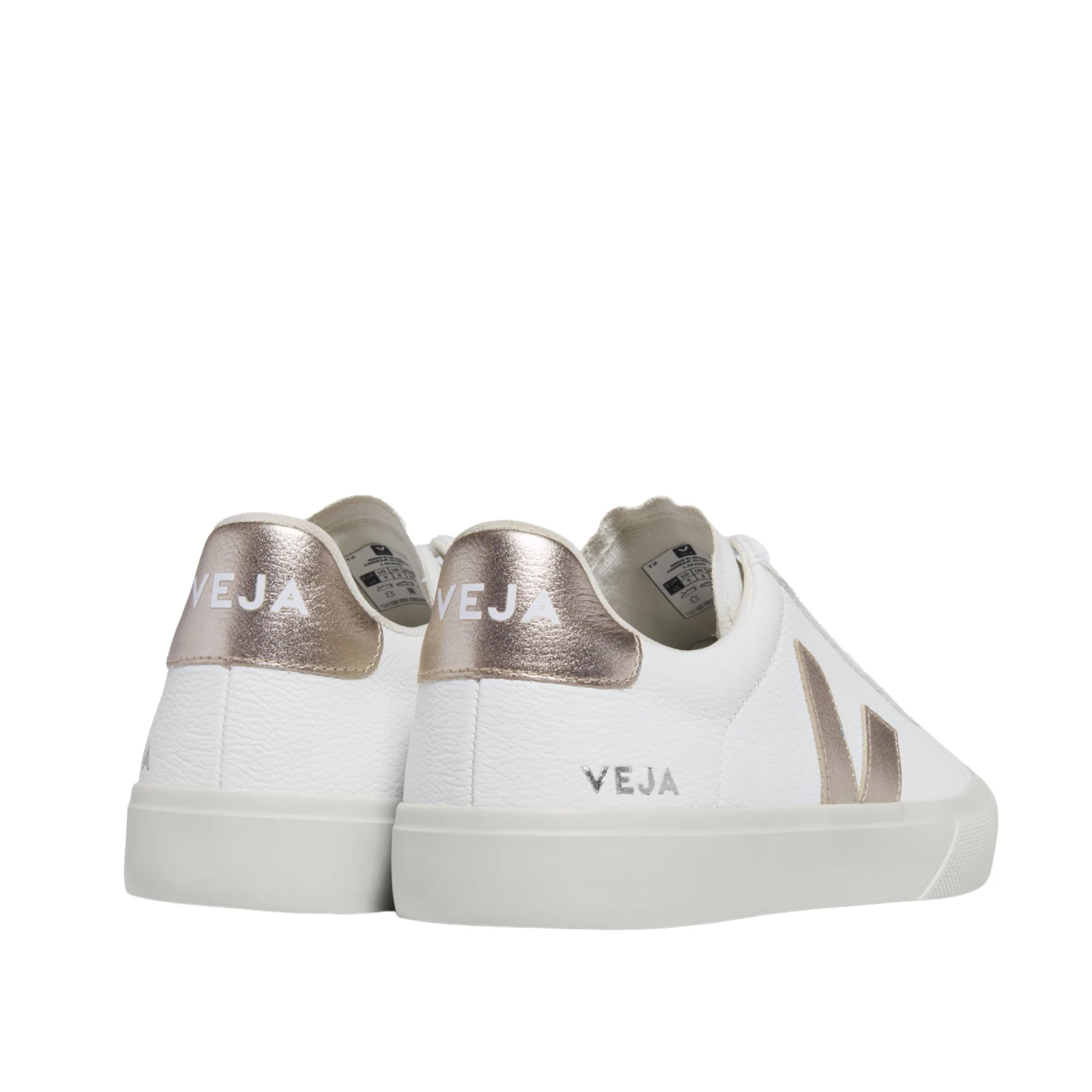 Womens VEJA Extra White/Platine Campo Trainers - Image 3
