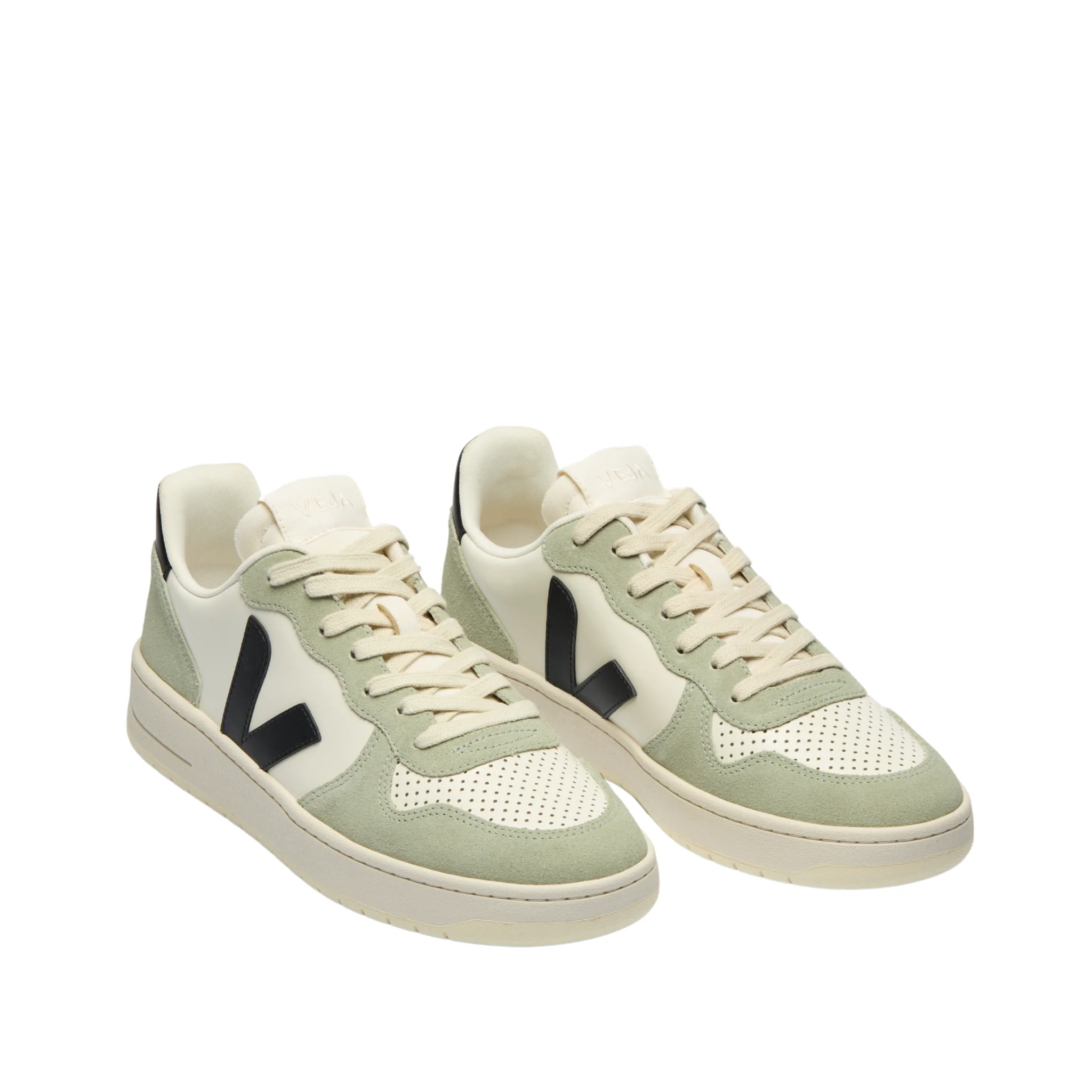 Womens VEJA Pure Black/Clay V-10 Trainers - Image 3