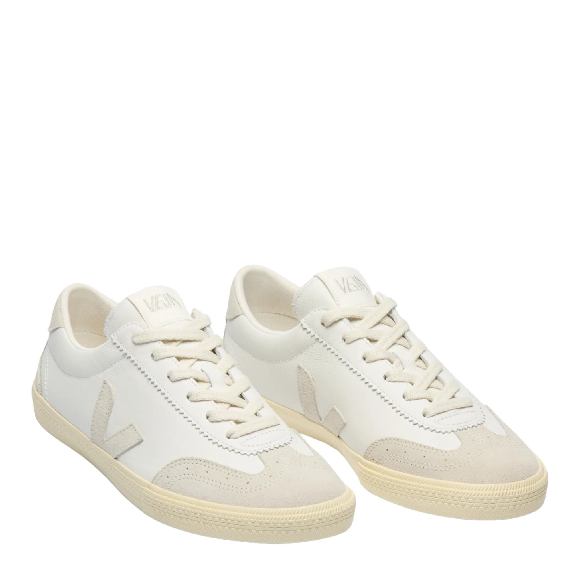 Womens VEJA White/Natural Volley O.T. Leather Trainers - Image 2