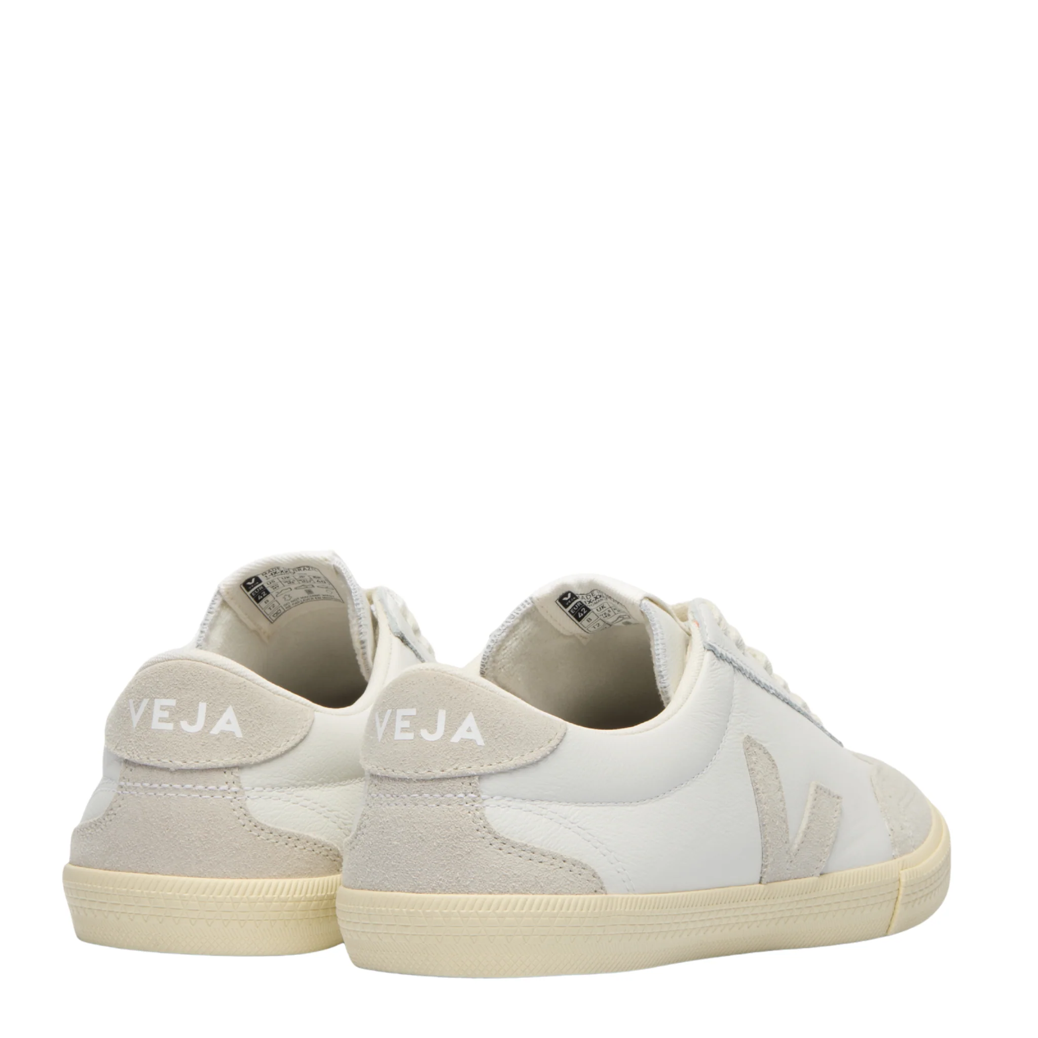 Womens VEJA White/Natural Volley O.T. Leather Trainers - Image 4