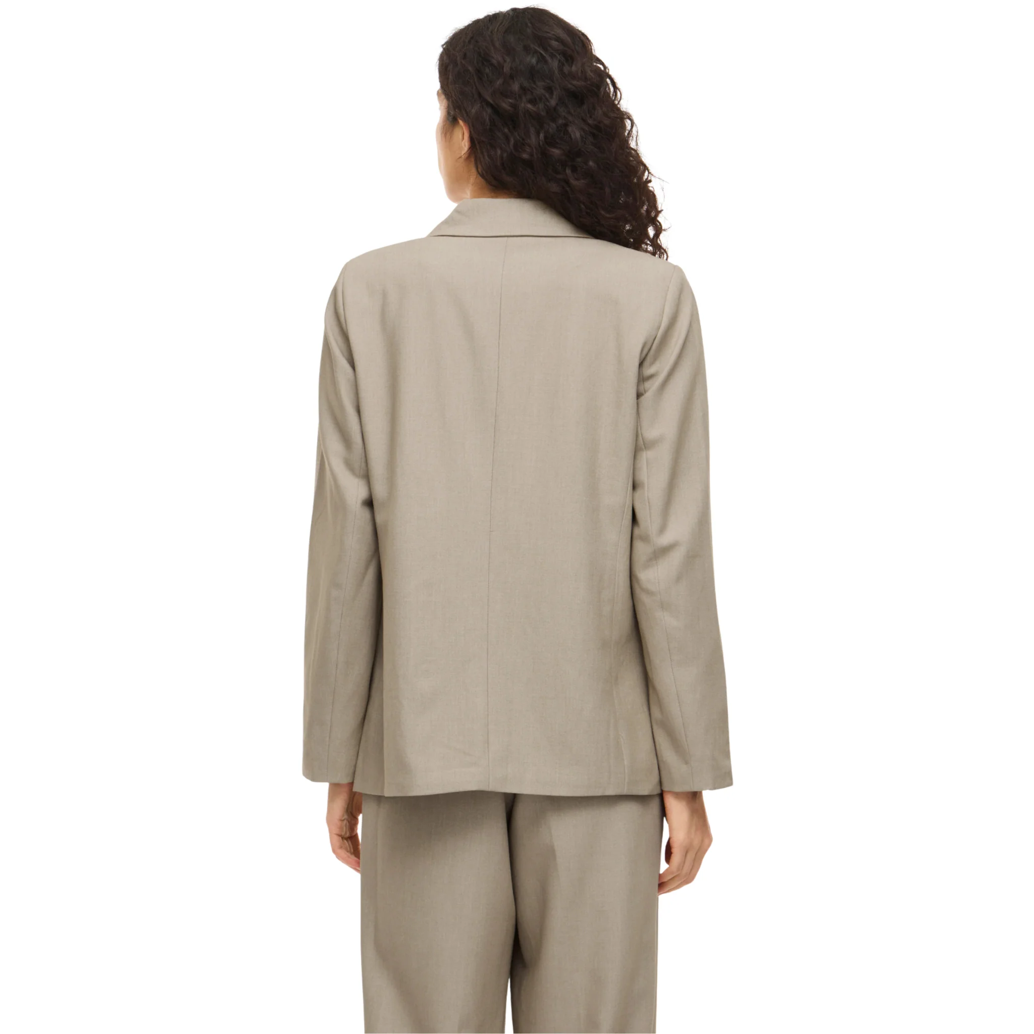 Womens Vila Beige Visiffe Blazer - Image 4