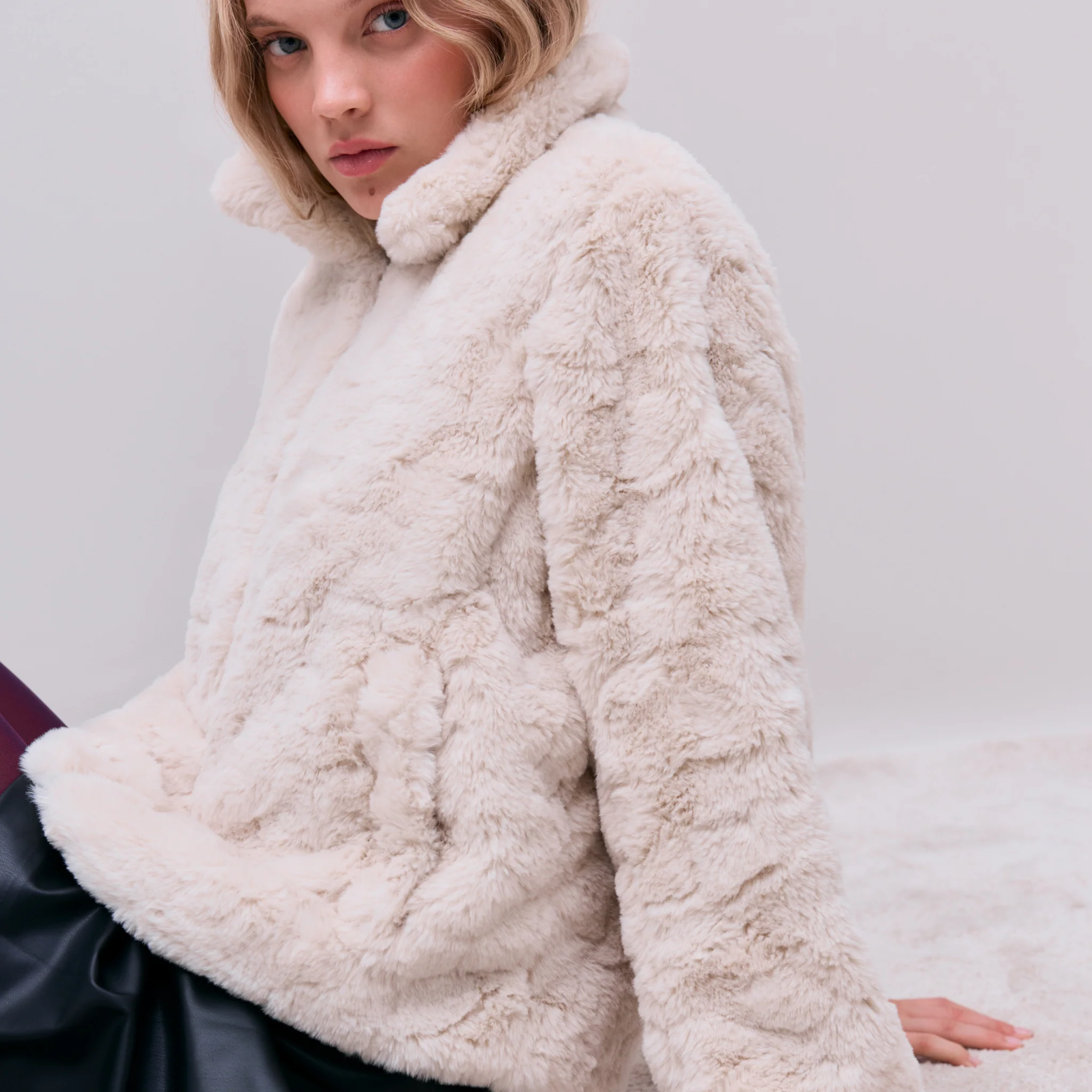 Womens Vila Birch Vidorte Faux Fur Jacket - Image 2