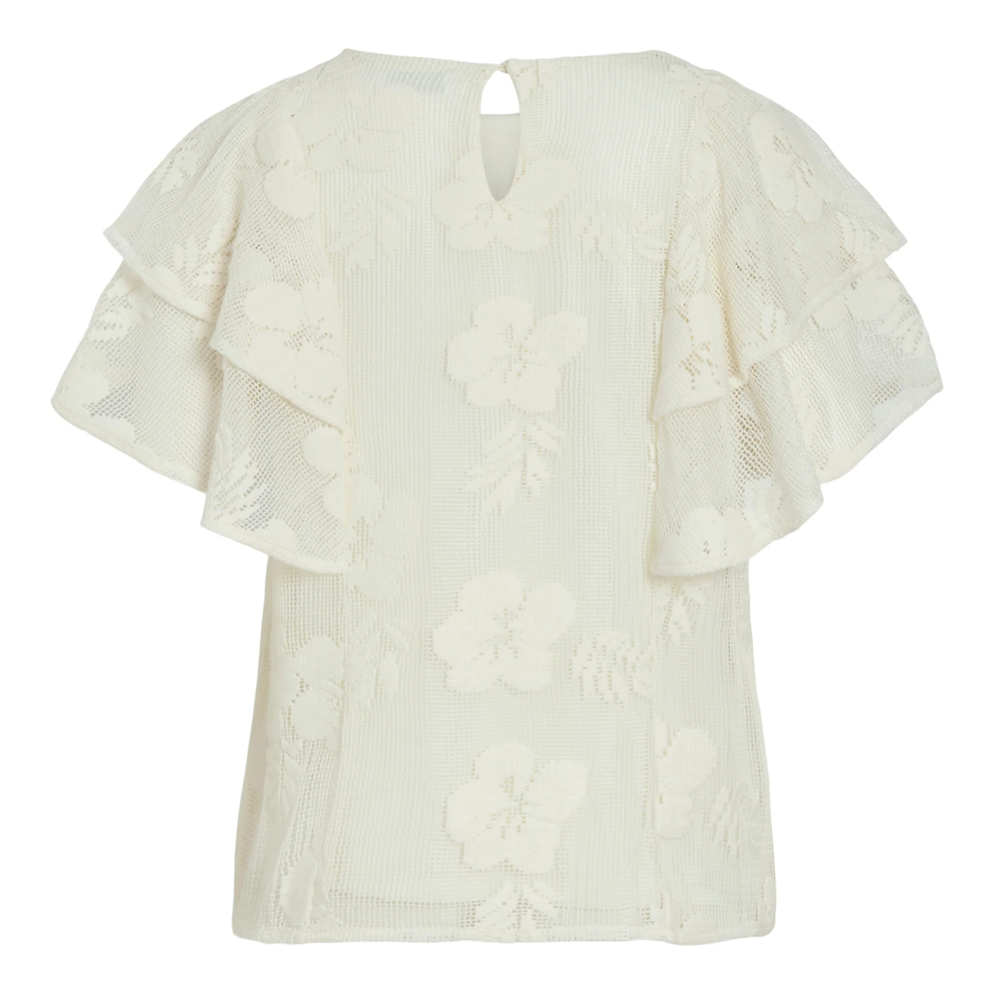 Womens Vila Birch Vihola Lace S/s Top - Image 2