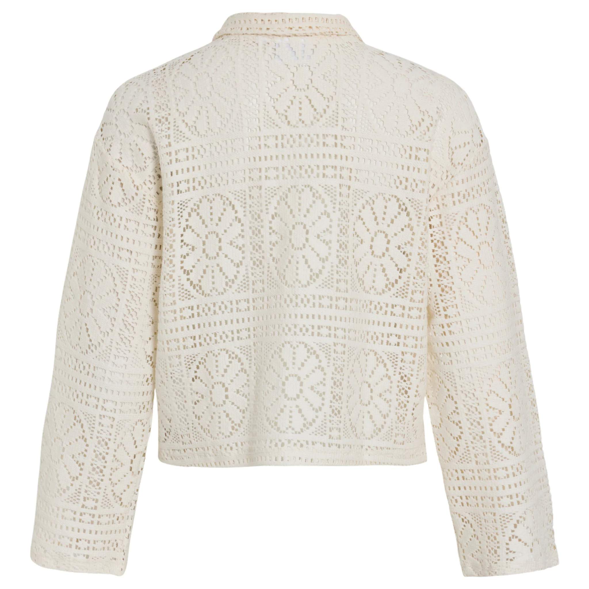 Womens Vila Birch Vimerinda Crochet Shirt Jacket - Image 3