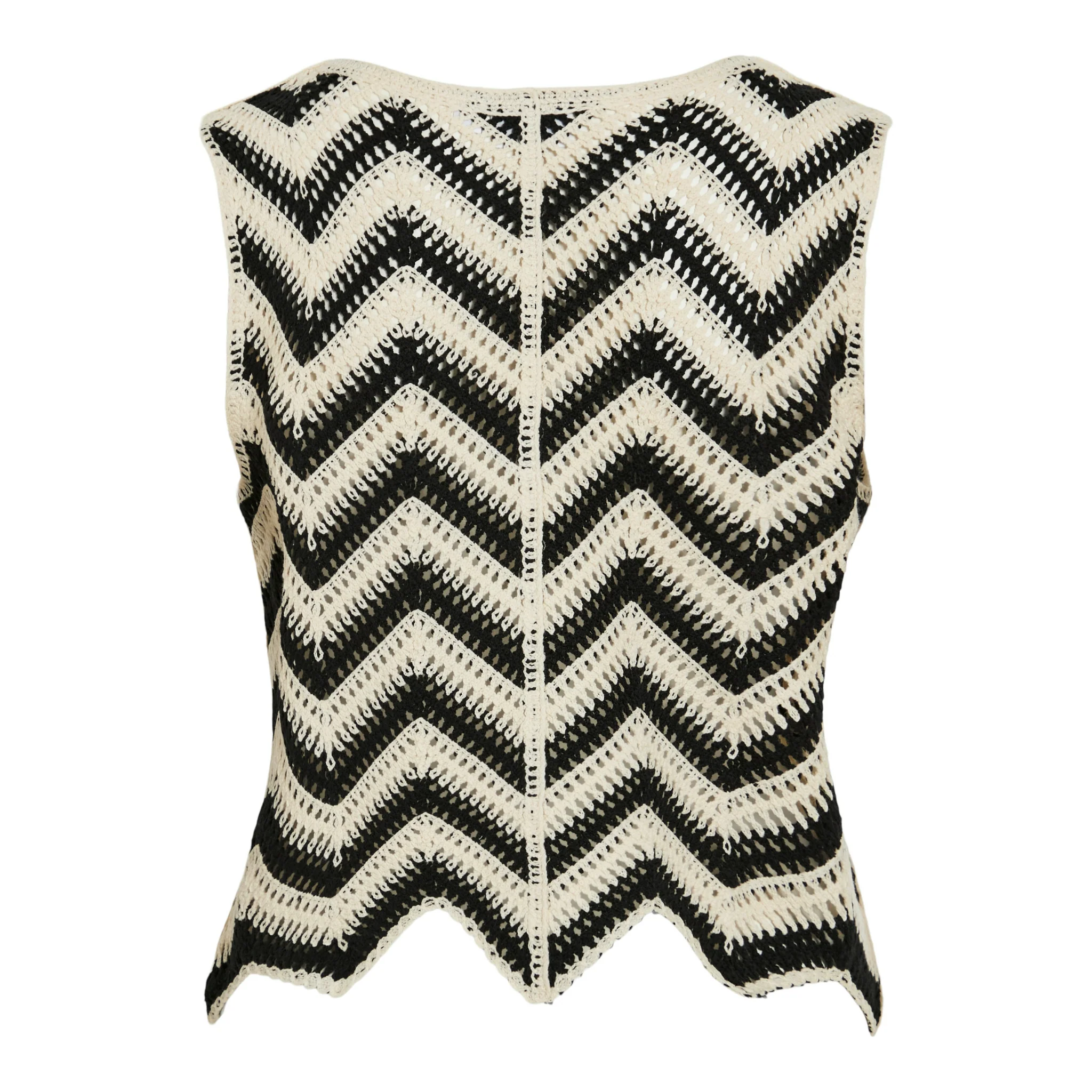 Womens Vila Birch Viserilda Crochet Vest Top - Image 5