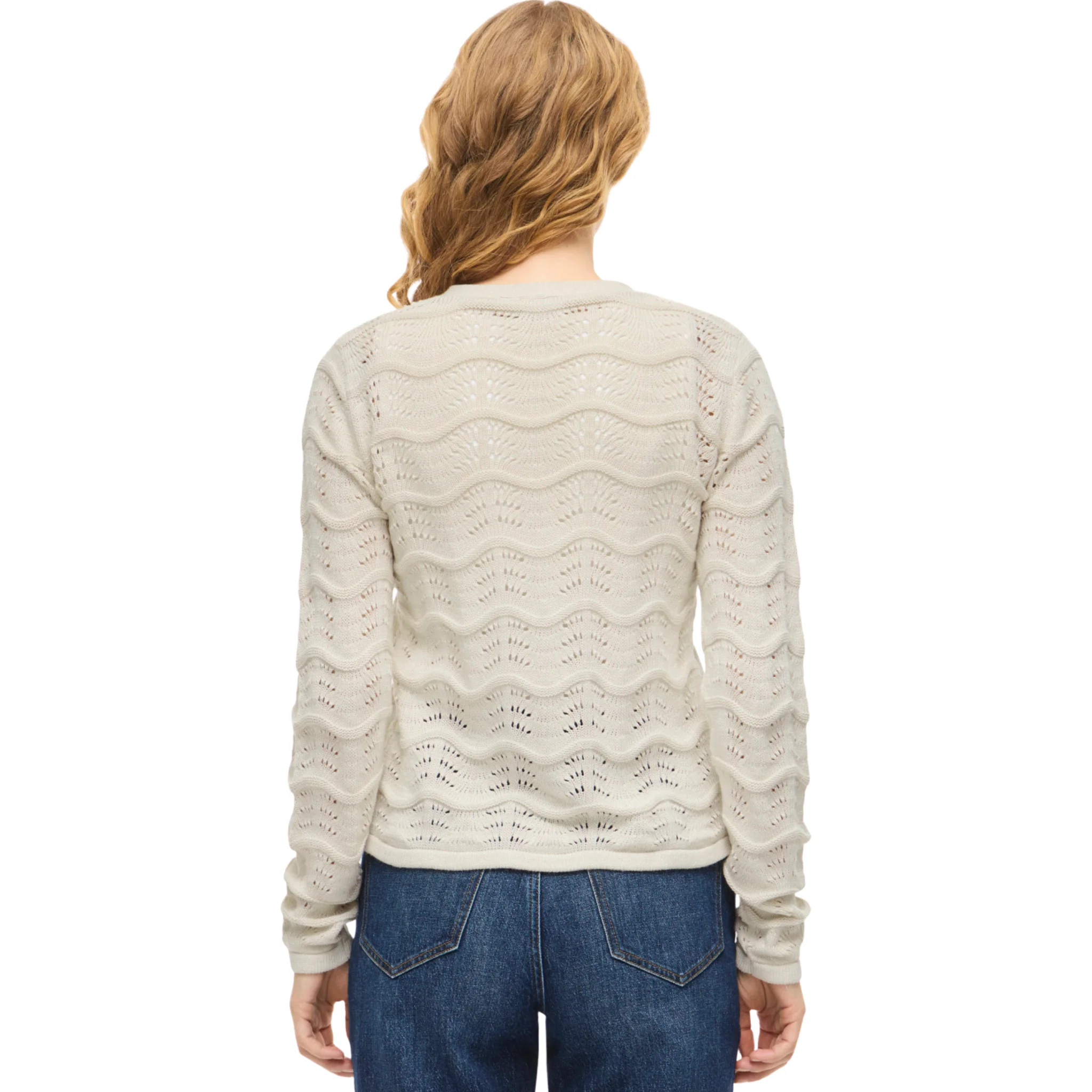 Womens Vila Birch Viwave Tie Front Cardigan - Image 4