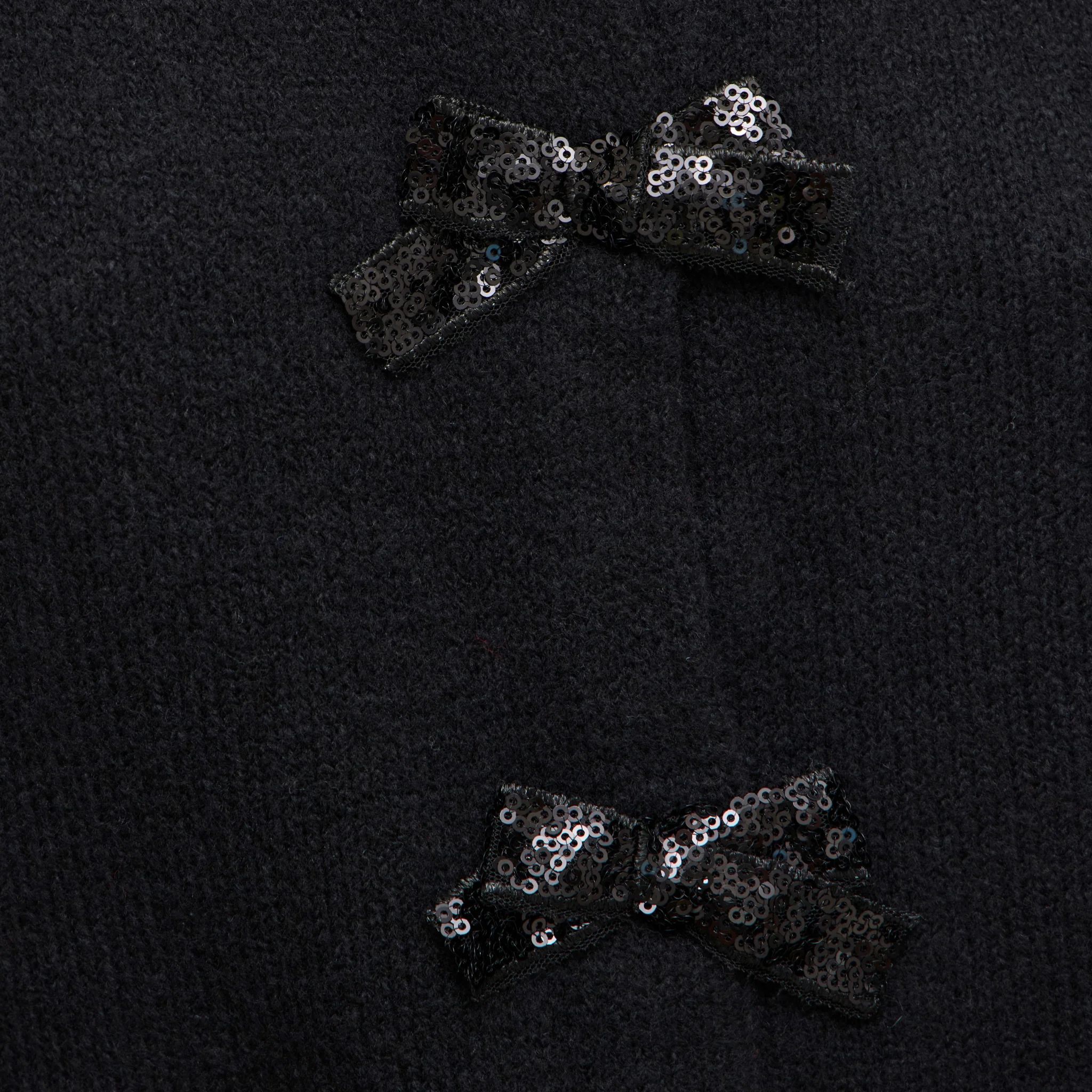 Womens Vila Black Beauty Vibrianna Bow Knit Cardigan - Image 3