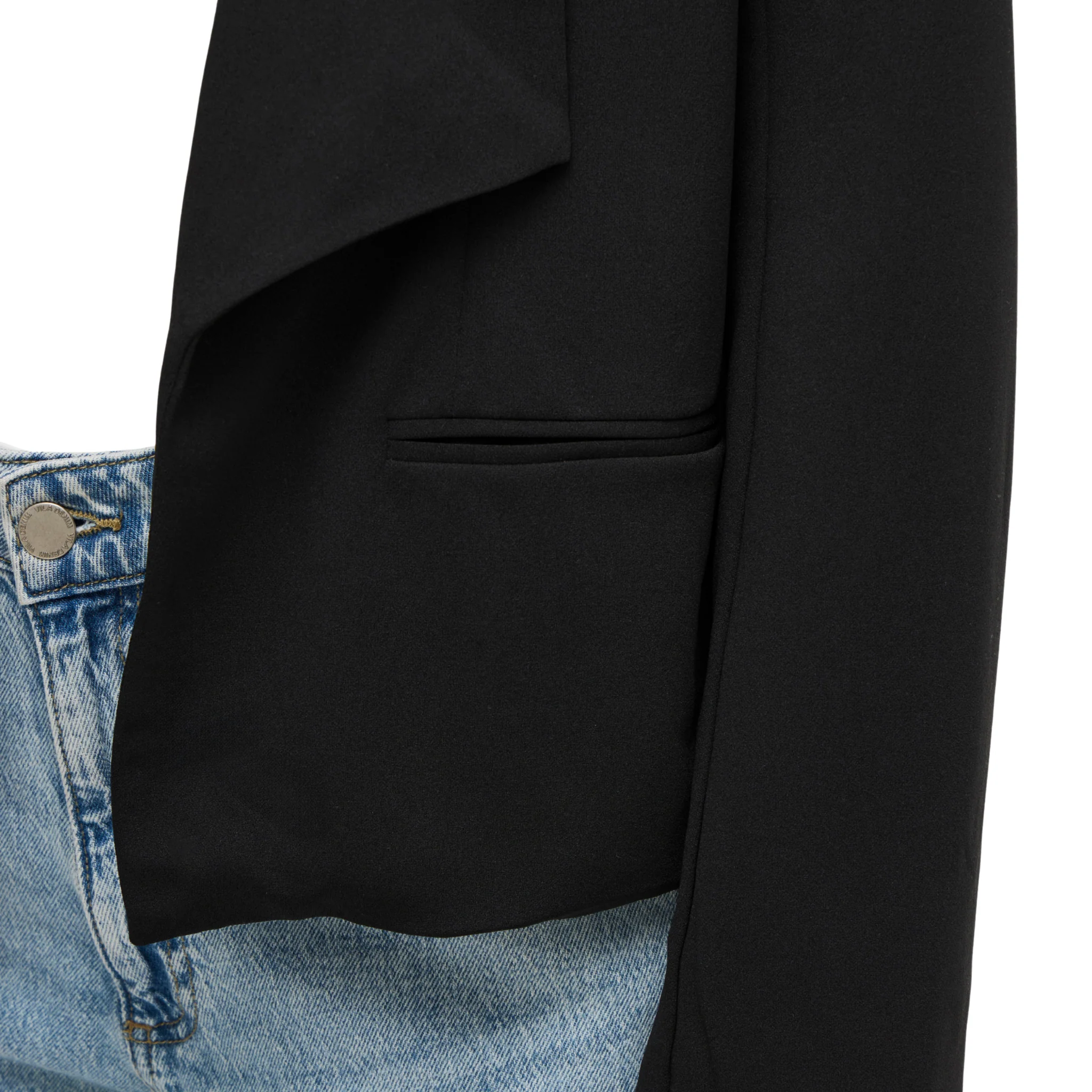 Womens Vila Black Beauty Viclua Blazer - Image 3