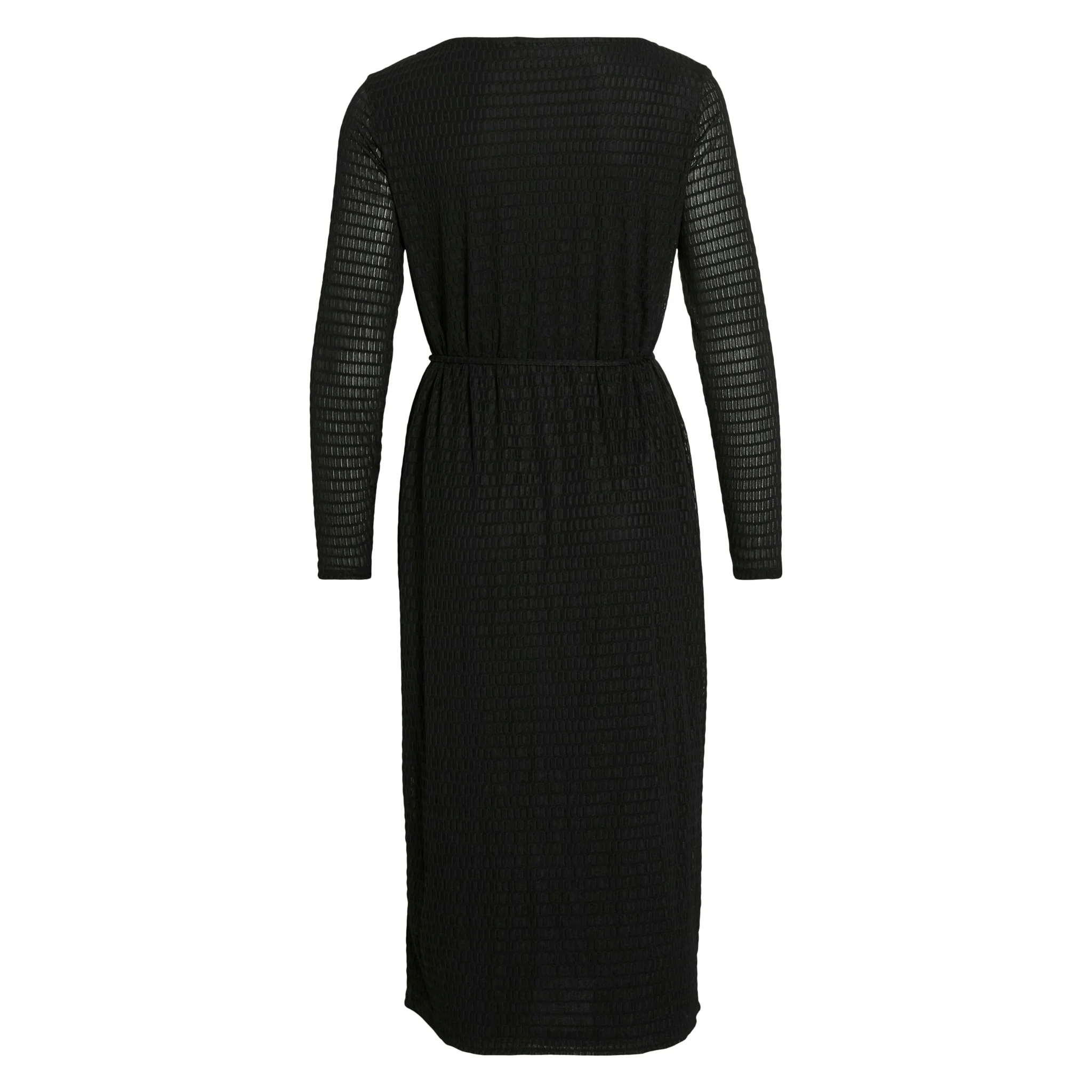 Womens Vila Black Beauty Vilarine Boat Neck Midi Dress - Image 4