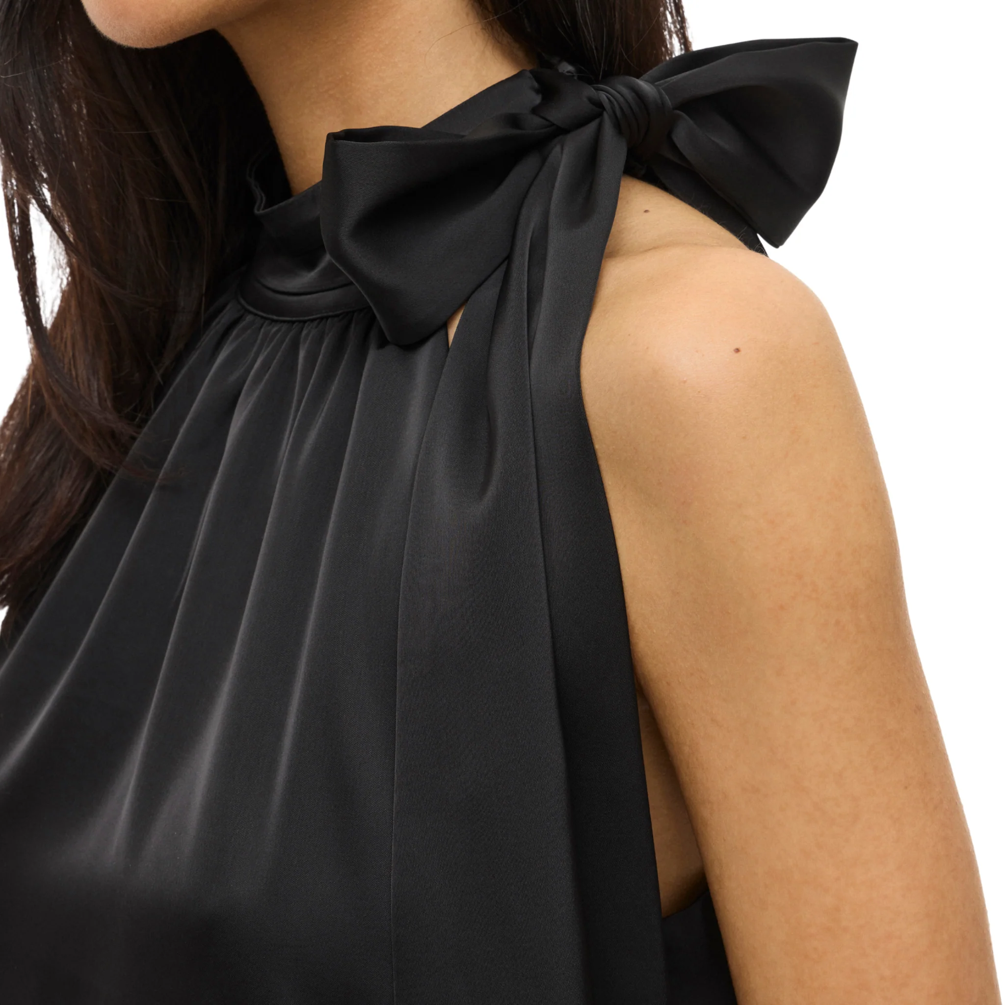 Womens Vila Black Visally Sleeveless Dress - Image 3