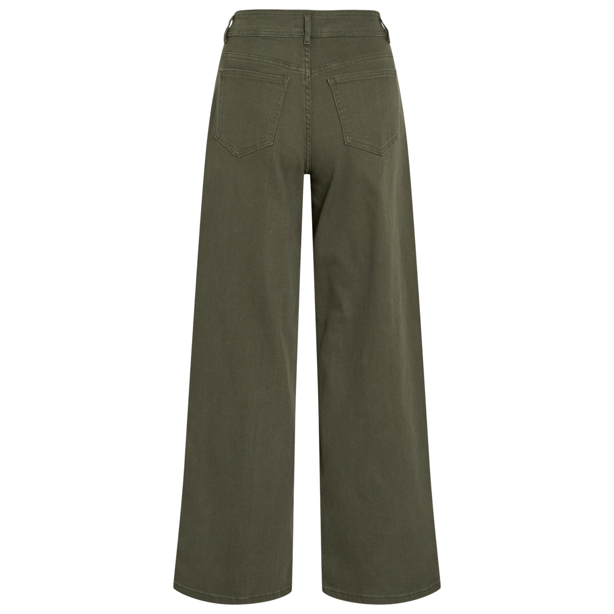 Womens Vila Deep Depths Green Vichia Wide Jeans - Image 2