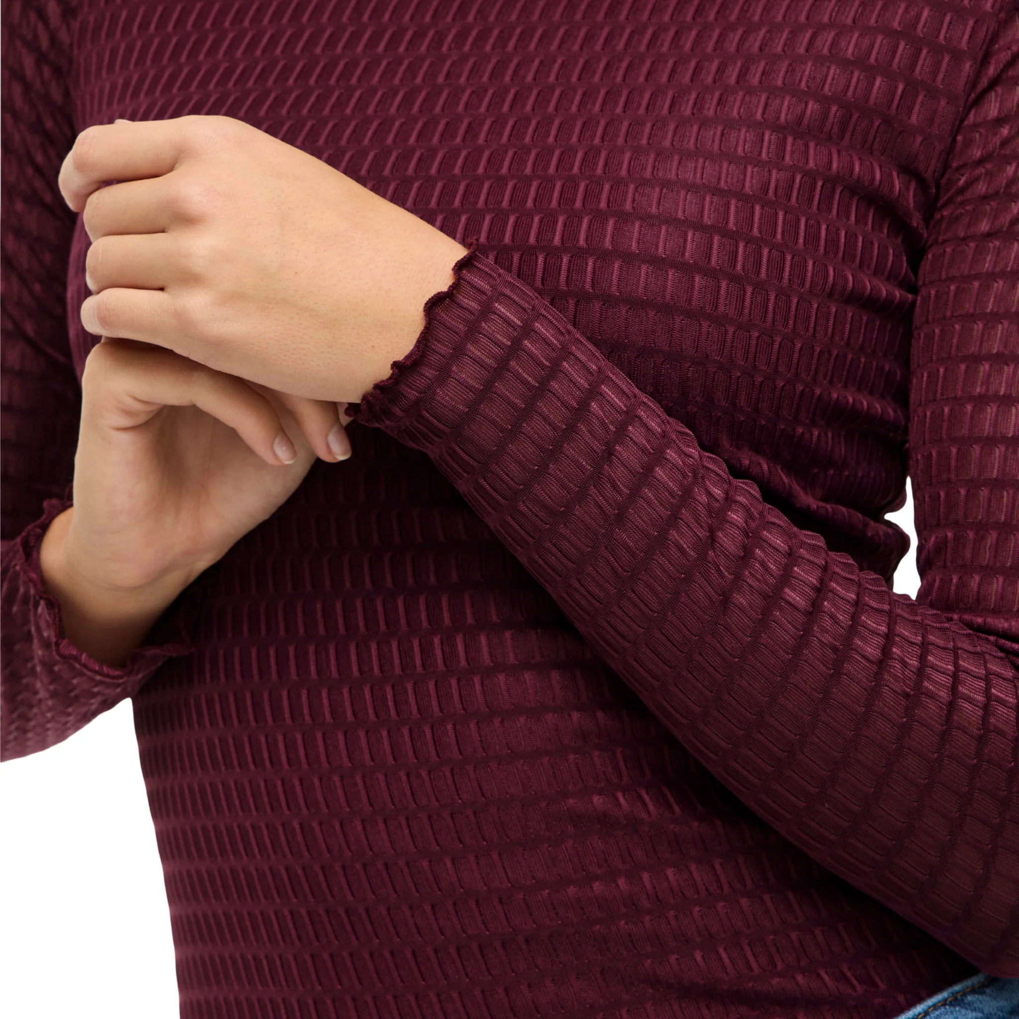 Womens Vila Fig Vilarine L/s T Shirt - Image 2