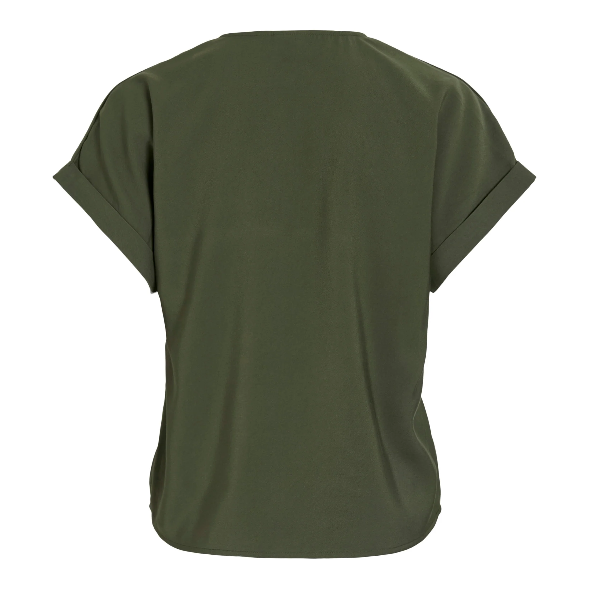 Womens Vila Green Deep Depths Vimarlee V-Neck S/s Top - Image 2