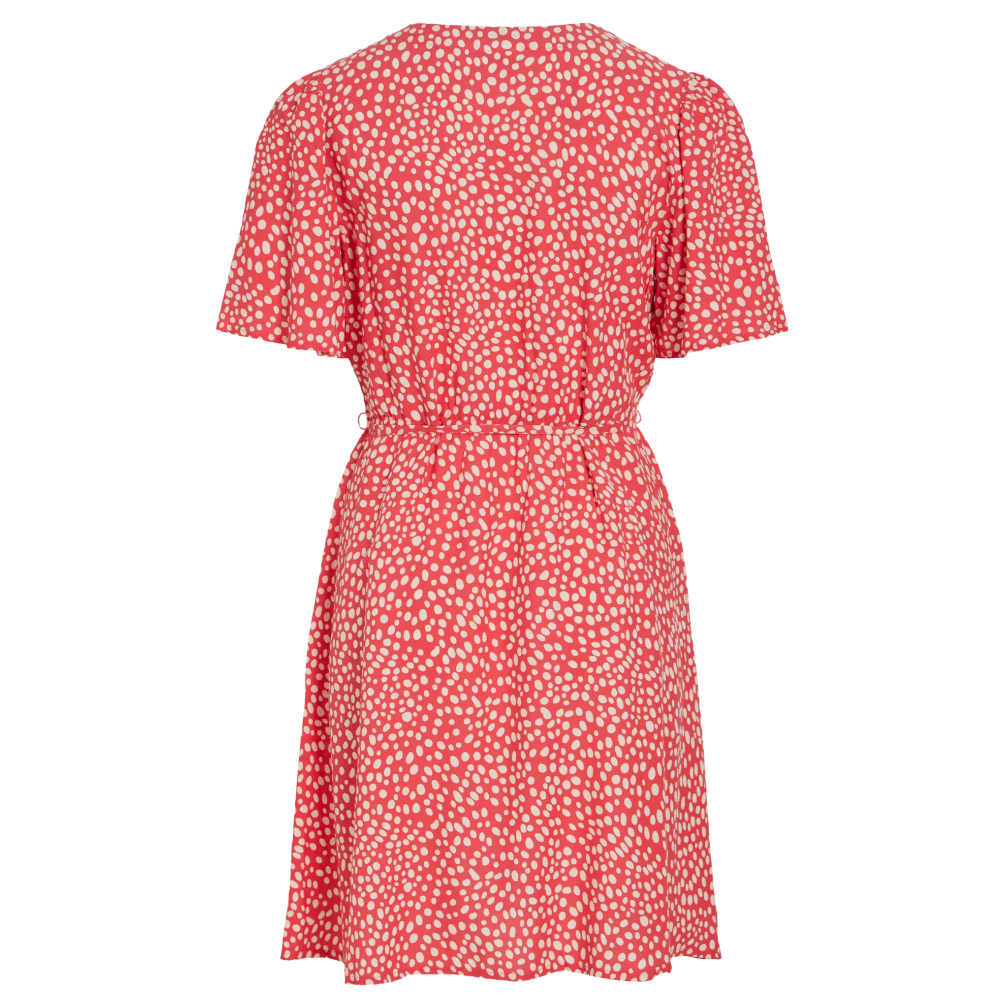 Womens Vila Hibiscus Printed Vigrace V Neck Short Dress - Image 2