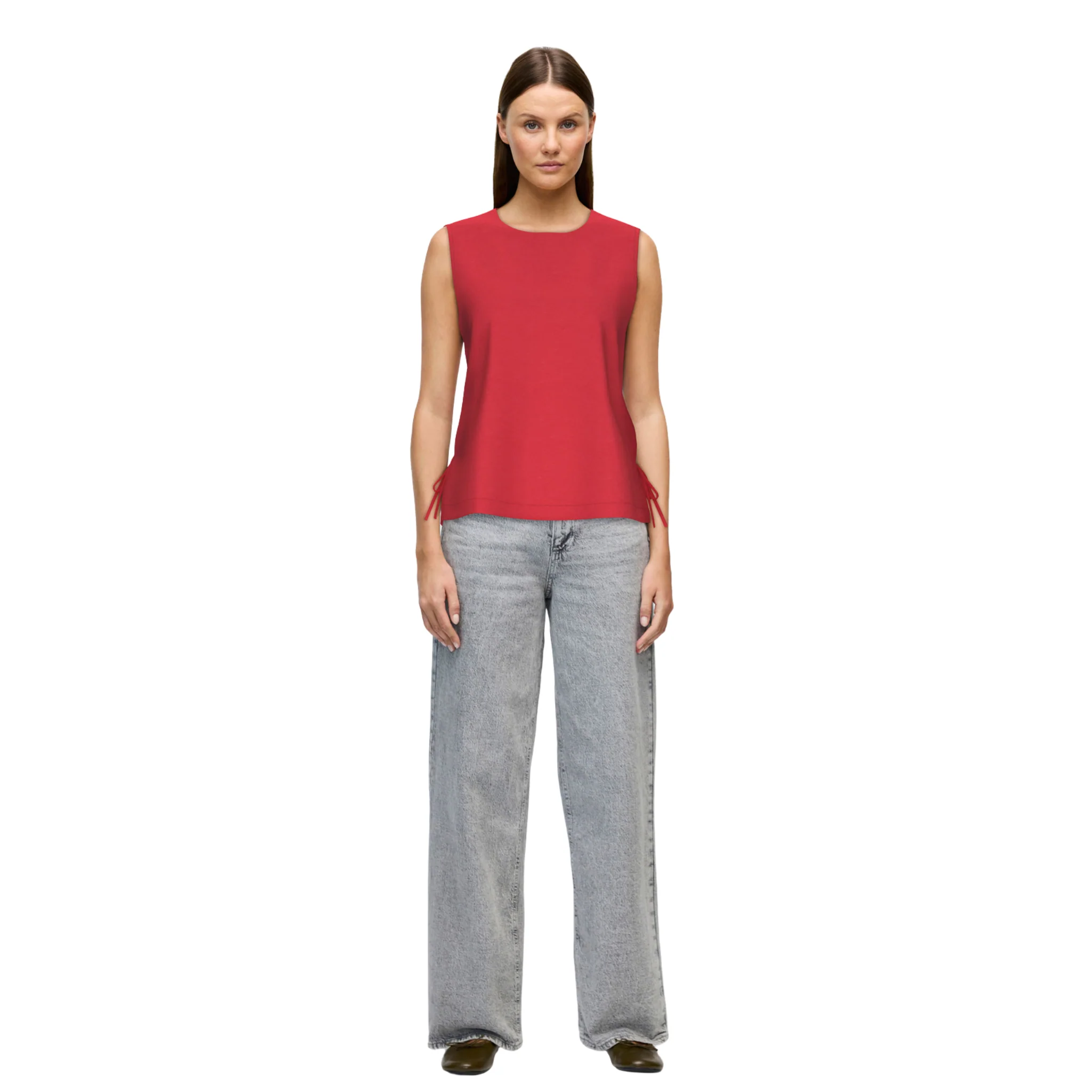 Womens Vila Hibiscus Viprisilla Tie Side Top - Image 4