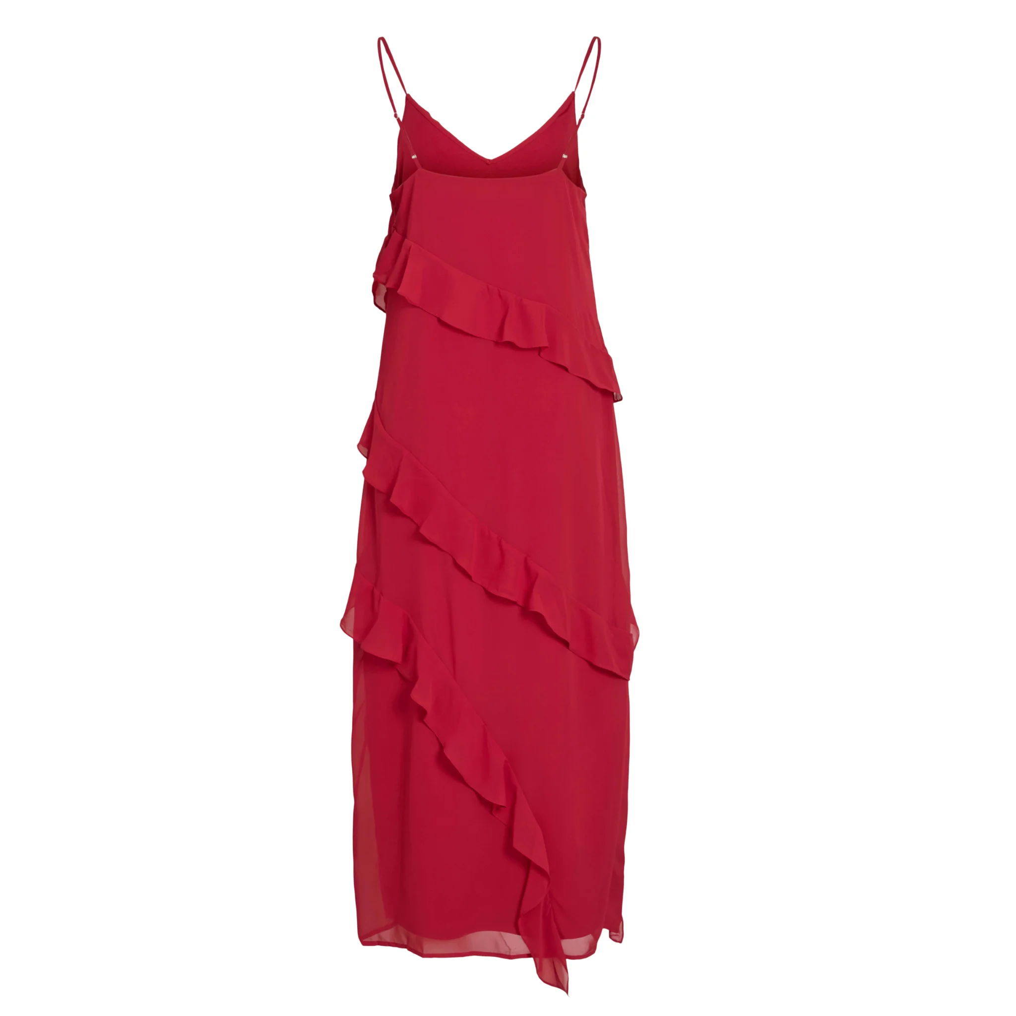 Womens Vila Jester Red Viromaine Singlet Ankle Dress - Image 4
