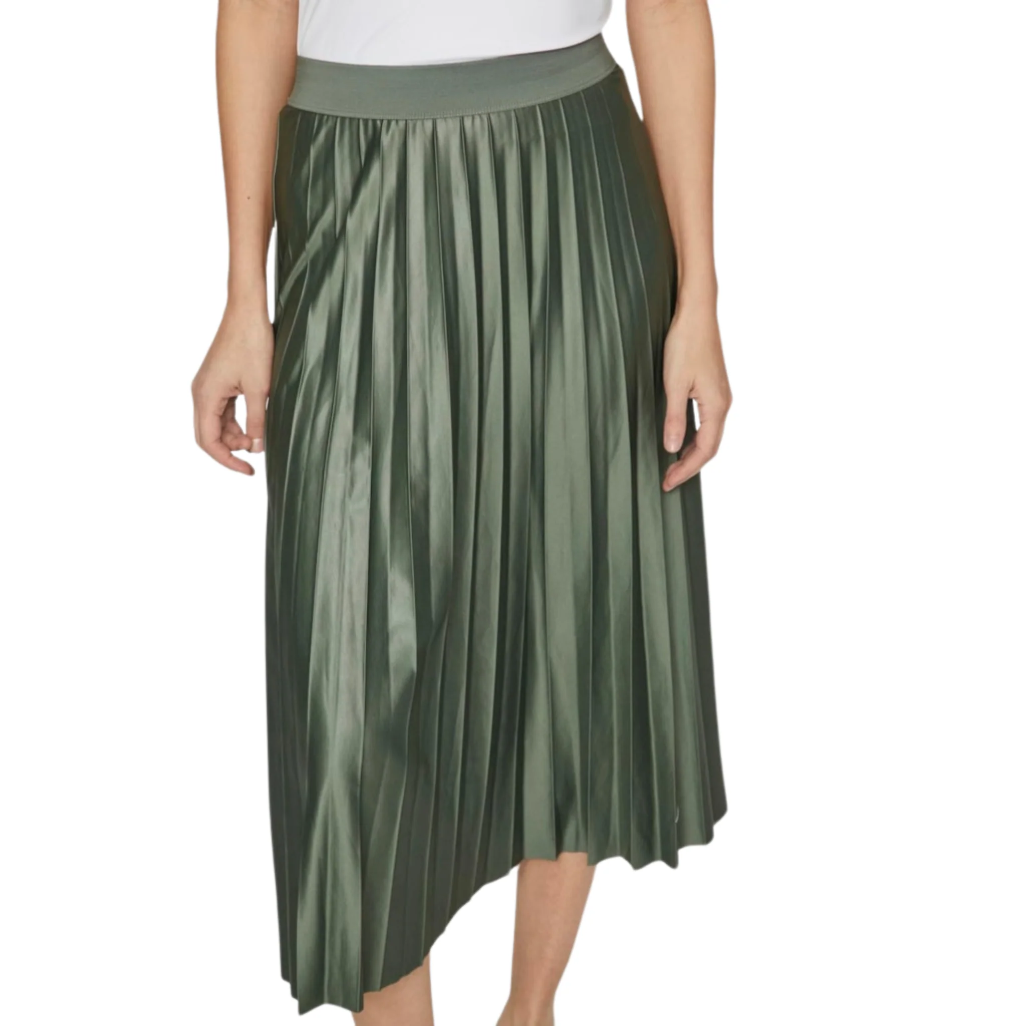 Womens Vila Laurel Wreath Vinitban Pleated Midi Skirt - Image 2