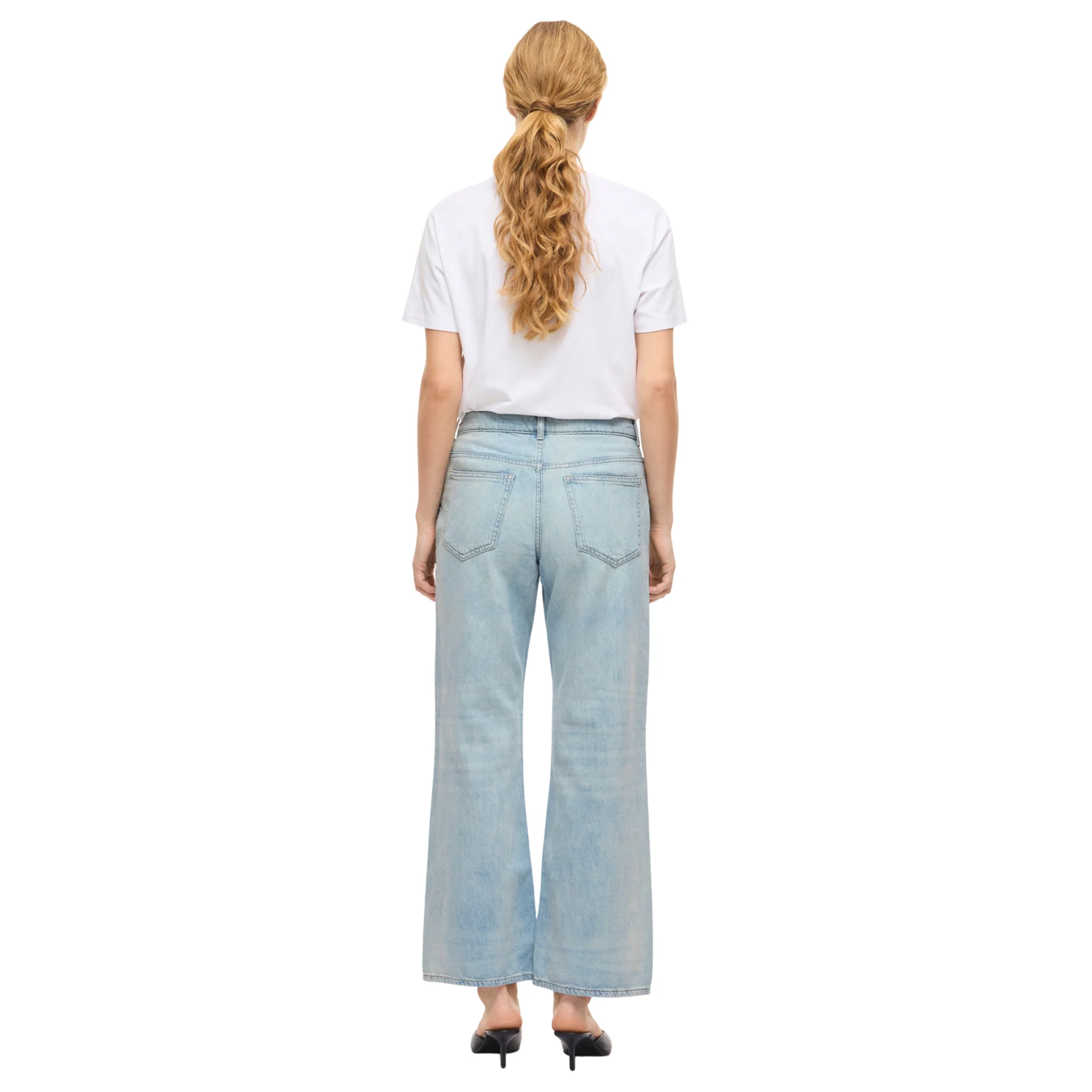 Womens Vila Light Blue Denim Vipalma Wide Jeans - Image 6