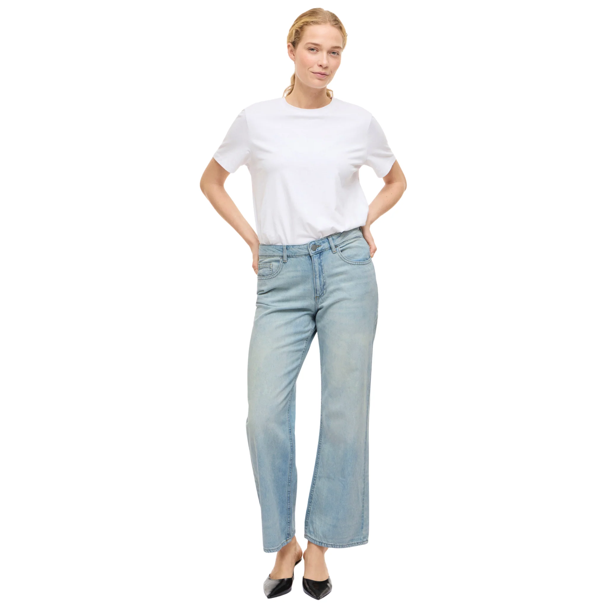 Womens Vila Light Blue Denim Vipalma Wide Jeans - Image 7