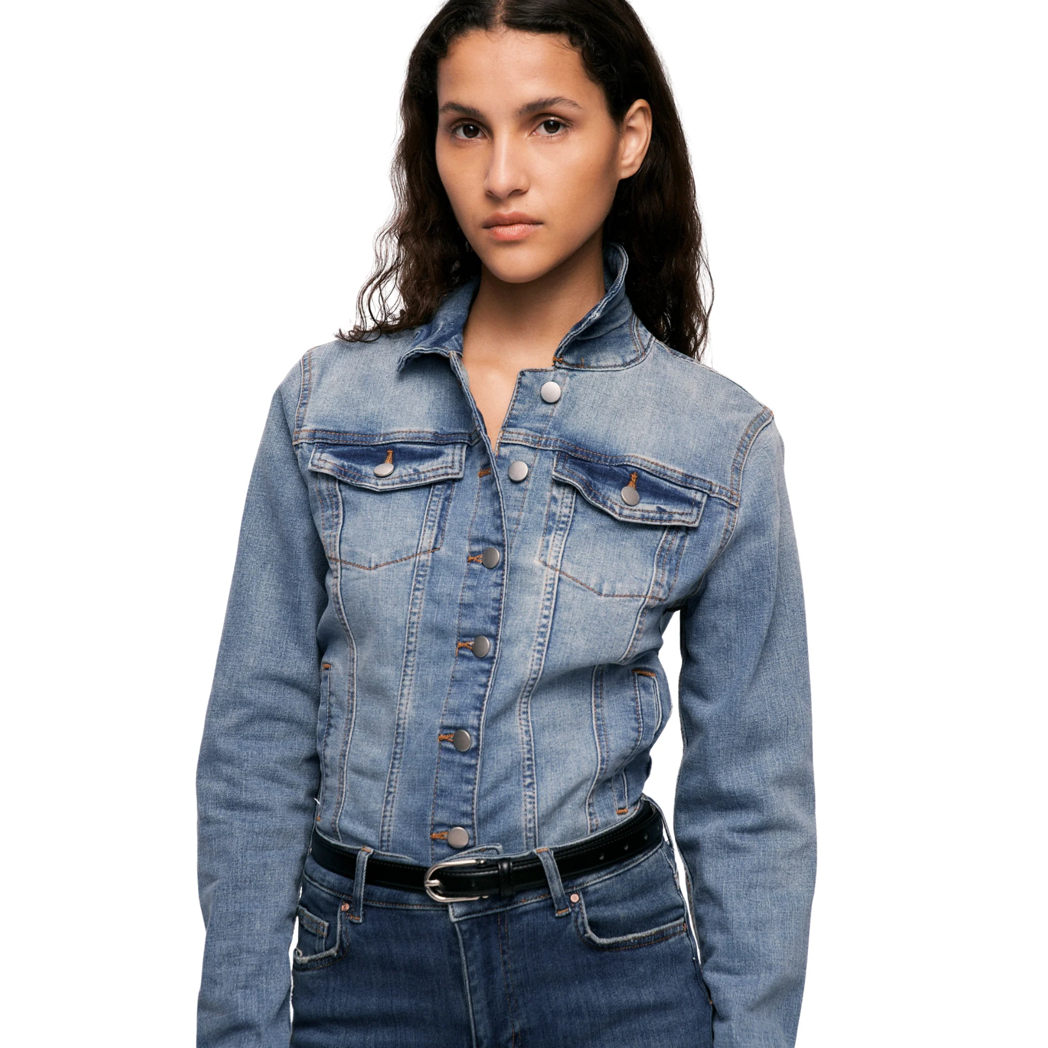Womens Vila Light Blue Denim Vishow Jacket - Image 3
