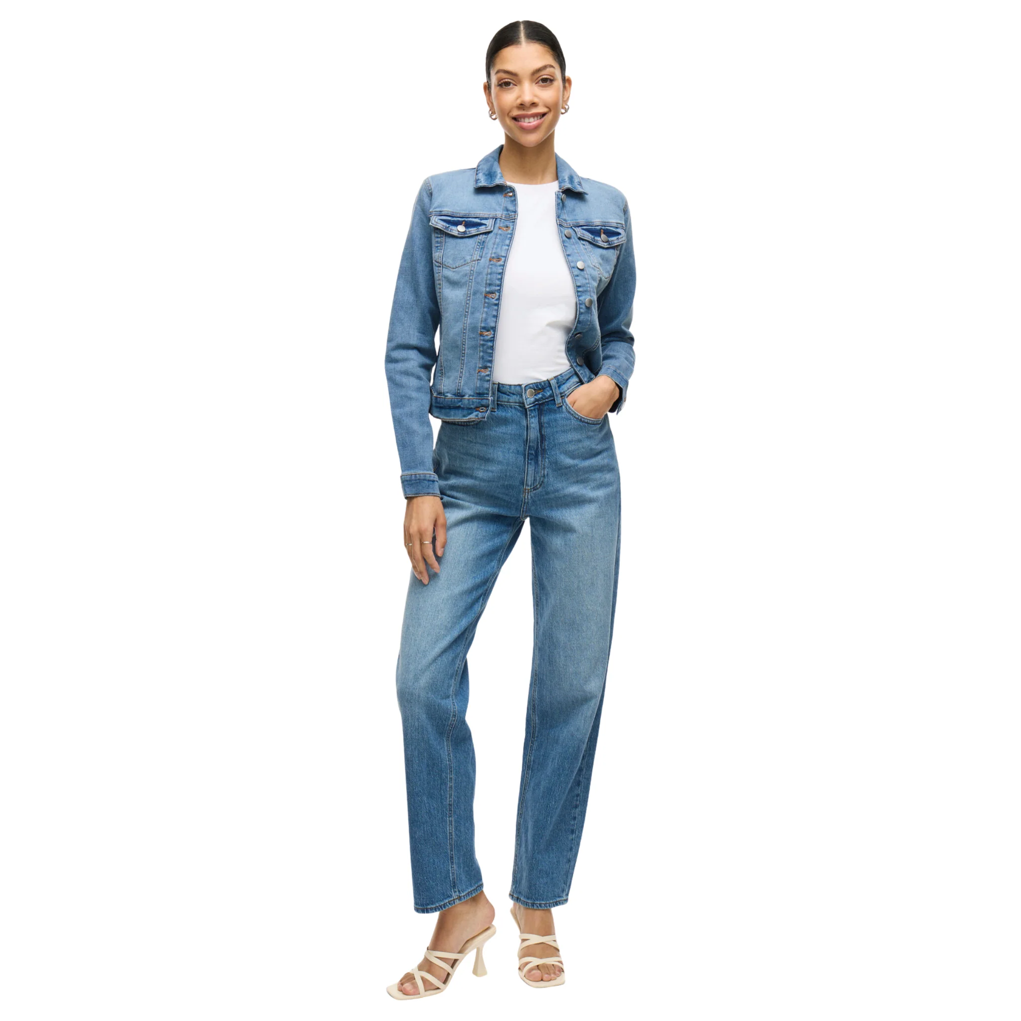 Womens Vila Light Blue Denim Vishow Jacket - Image 7