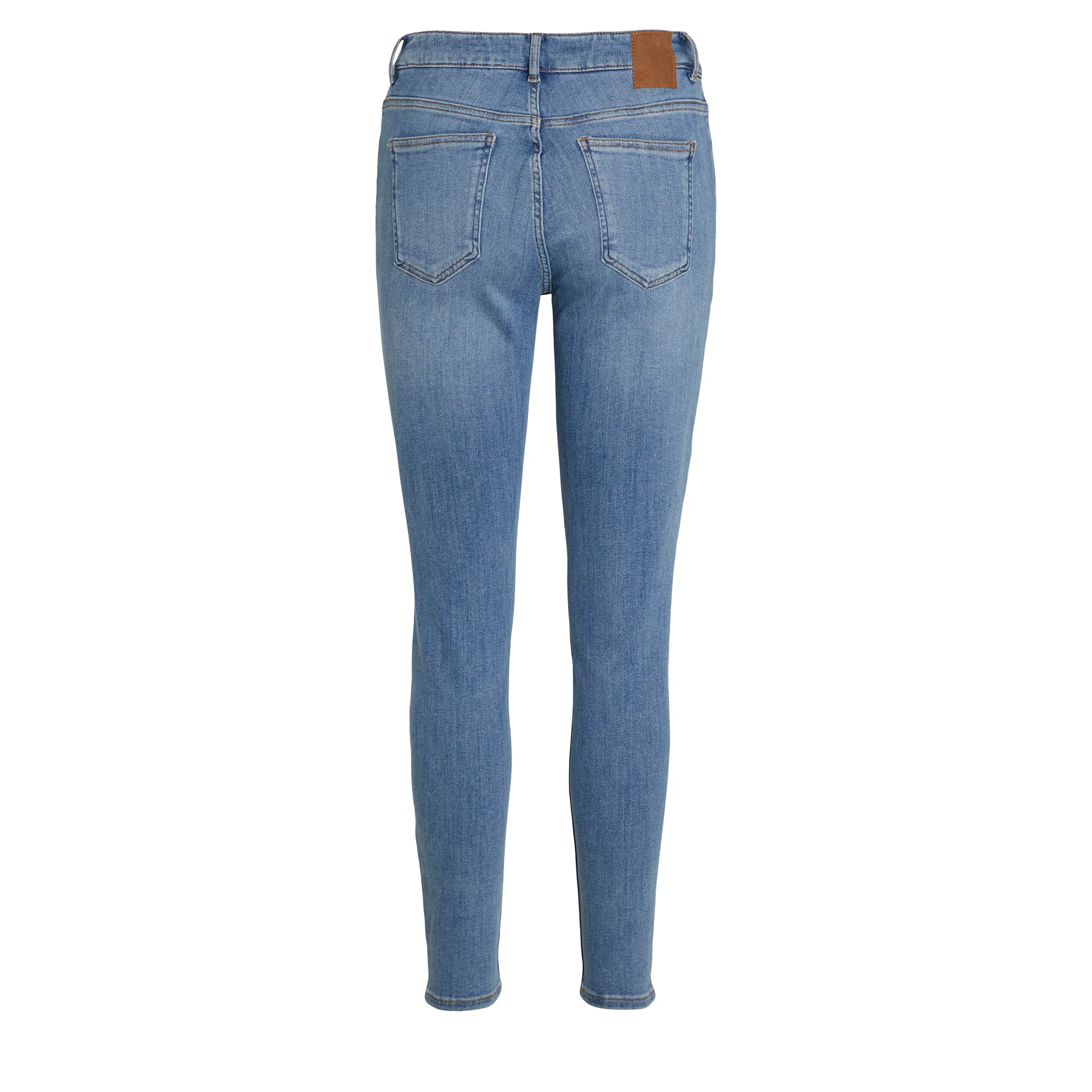 Womens Vila Medium Blue Denim Visarah Skinny Fit Jeans - Image 4