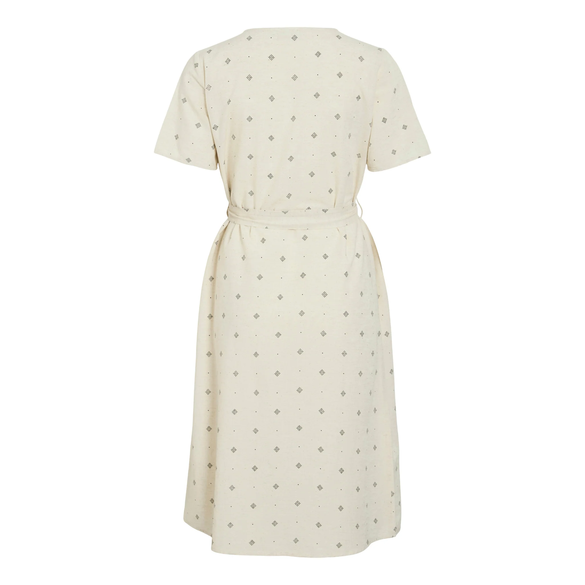 Womens Vila Natural Melange Viprisilla Print S/s Midi Dress - Image 5