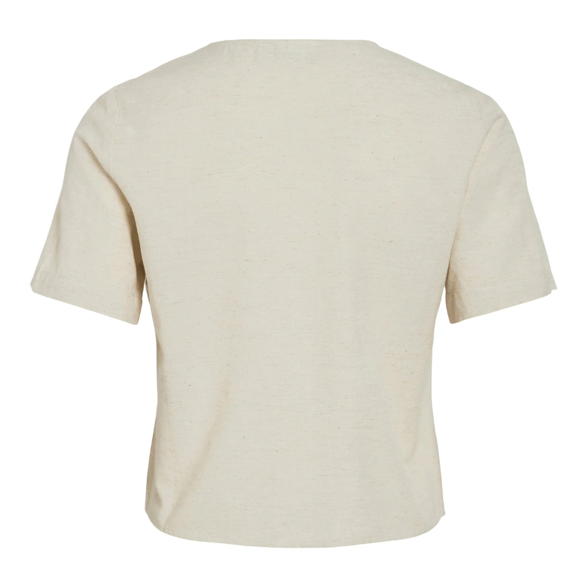 Womens Vila Natural Melange Viprisilla V-Neck Co-ord Top - Image 4