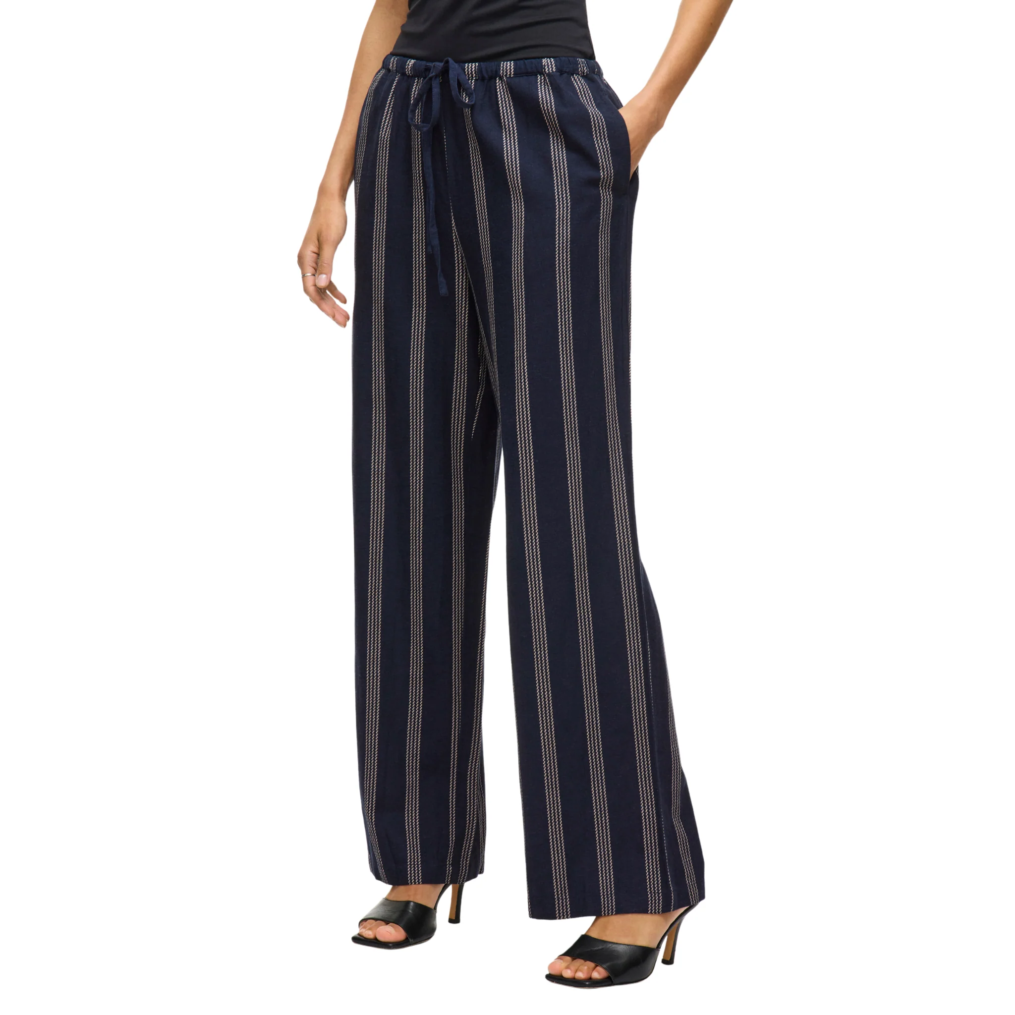 Womens Vila Navy Blazer Viprisilla Print Co-ord Pants - Image 2