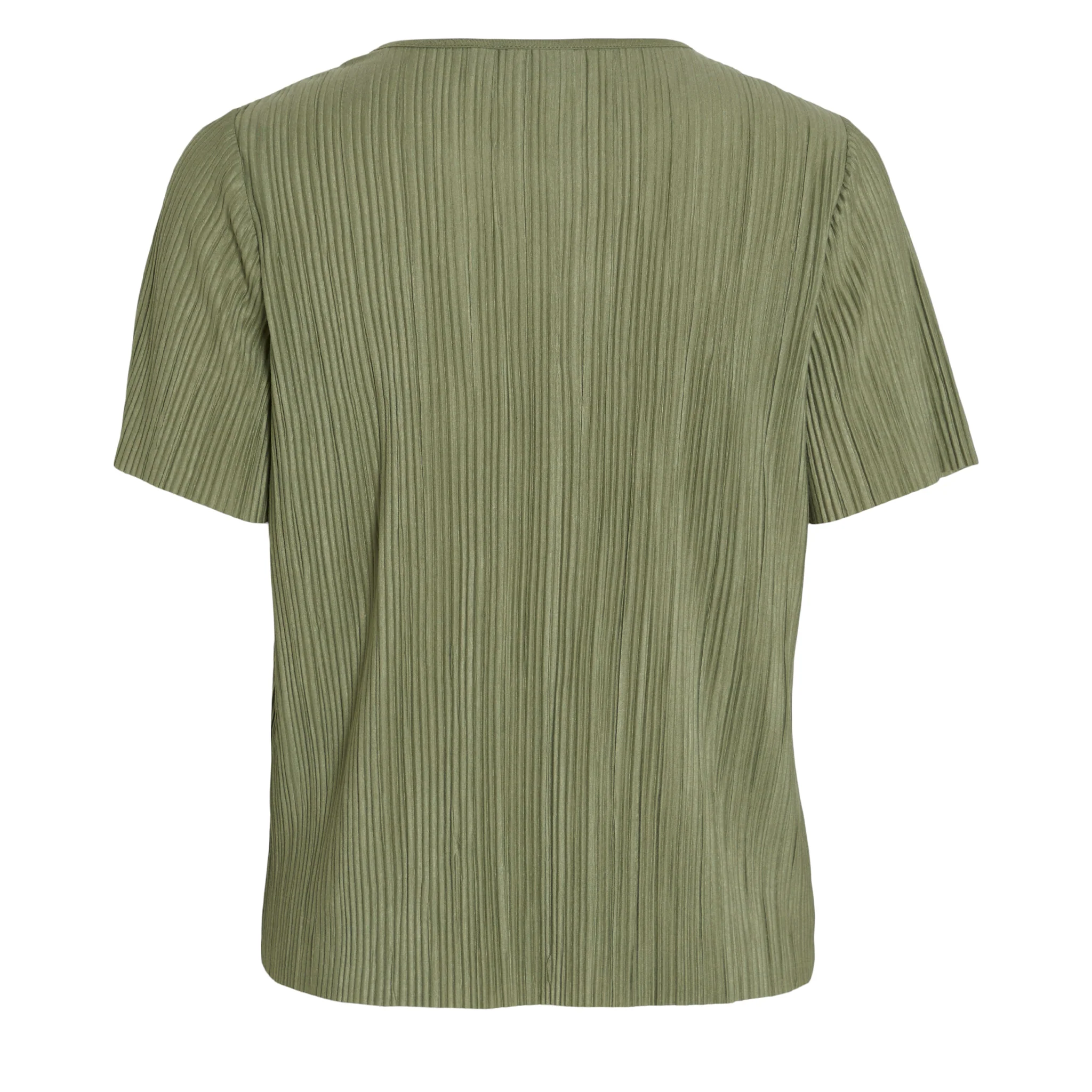 Womens Vila Oil Green Viplisa S/s Top - Image 4