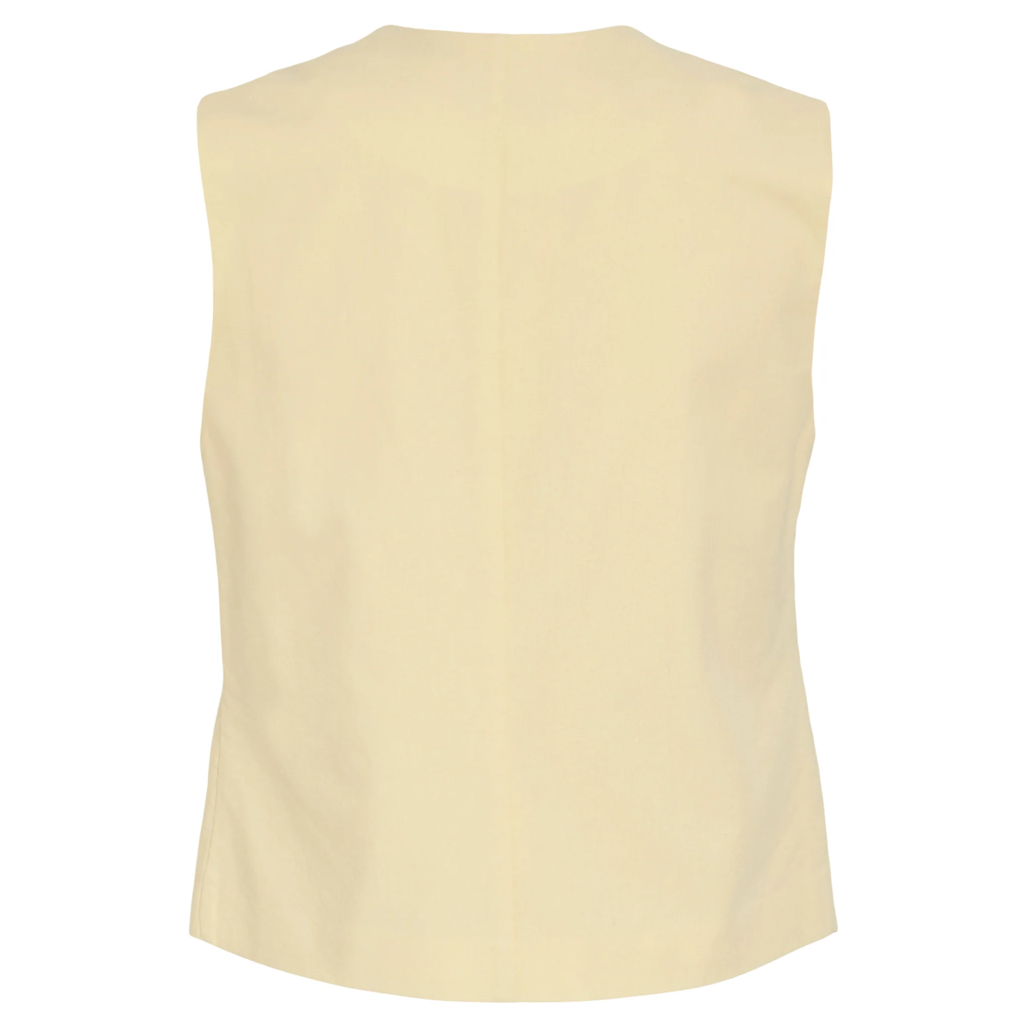 Womens Vila Pastel Yellow Vialara Waistcoat - Image 3